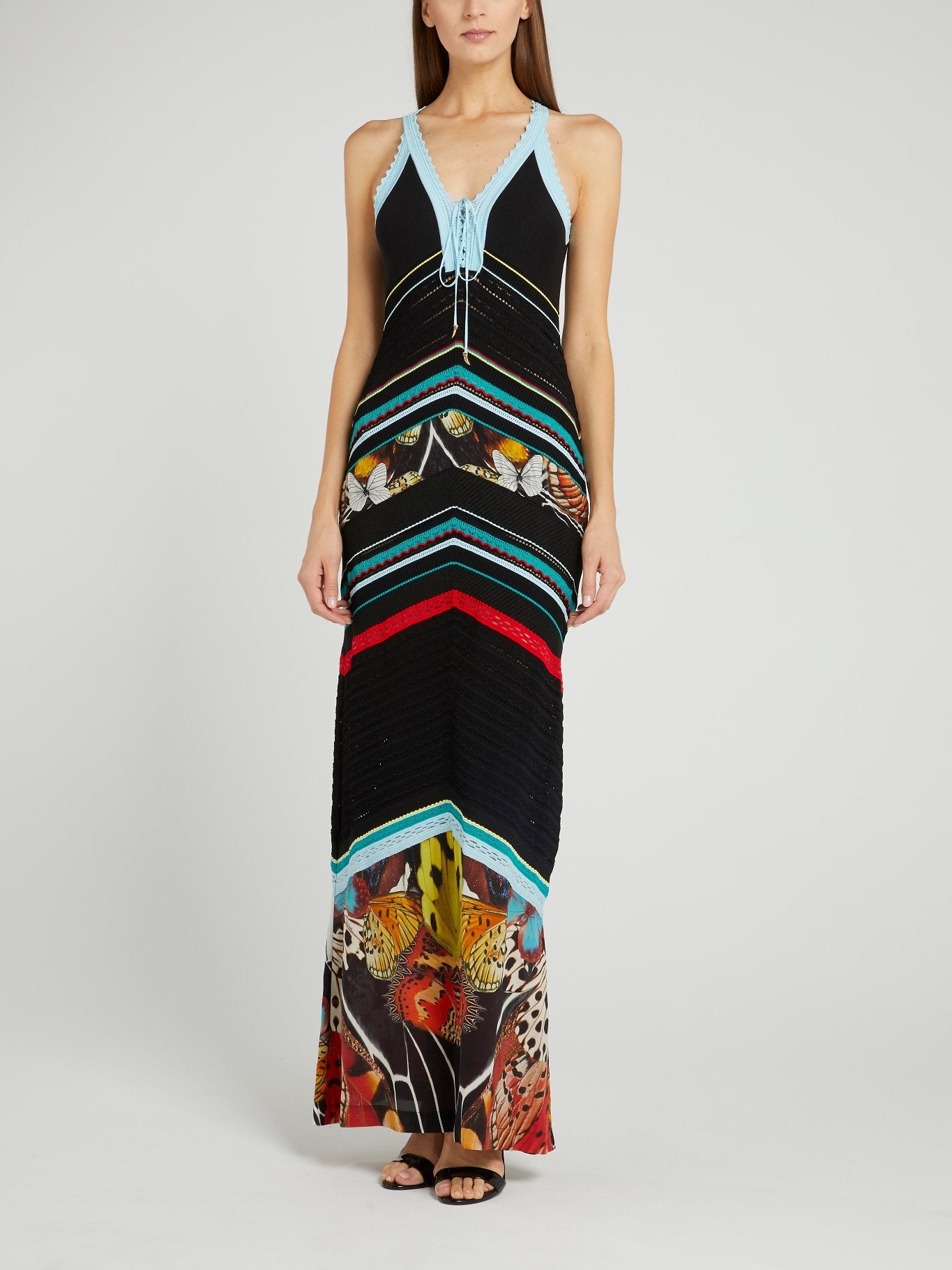 Butterfly Print Knitted Maxi Dress Butterfly Print Knitted Maxi Dress