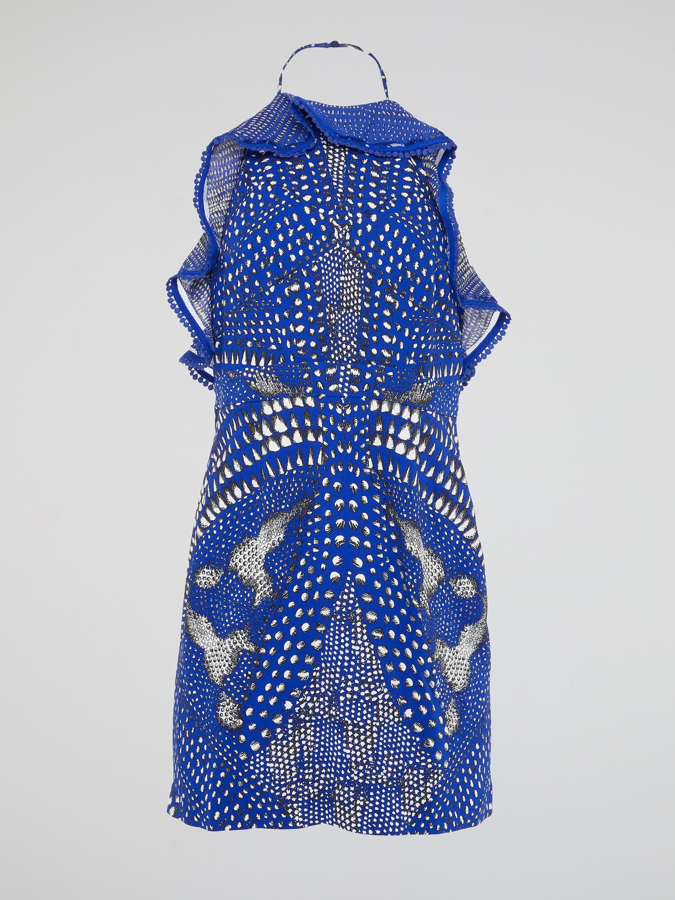 Blue Printed Ruffle Dress Blue Printed Ruffle Dress