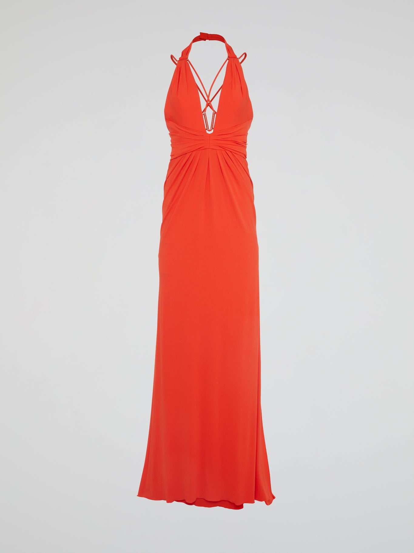fitted lace wedding dress Red Halter Neck Maxi Dress