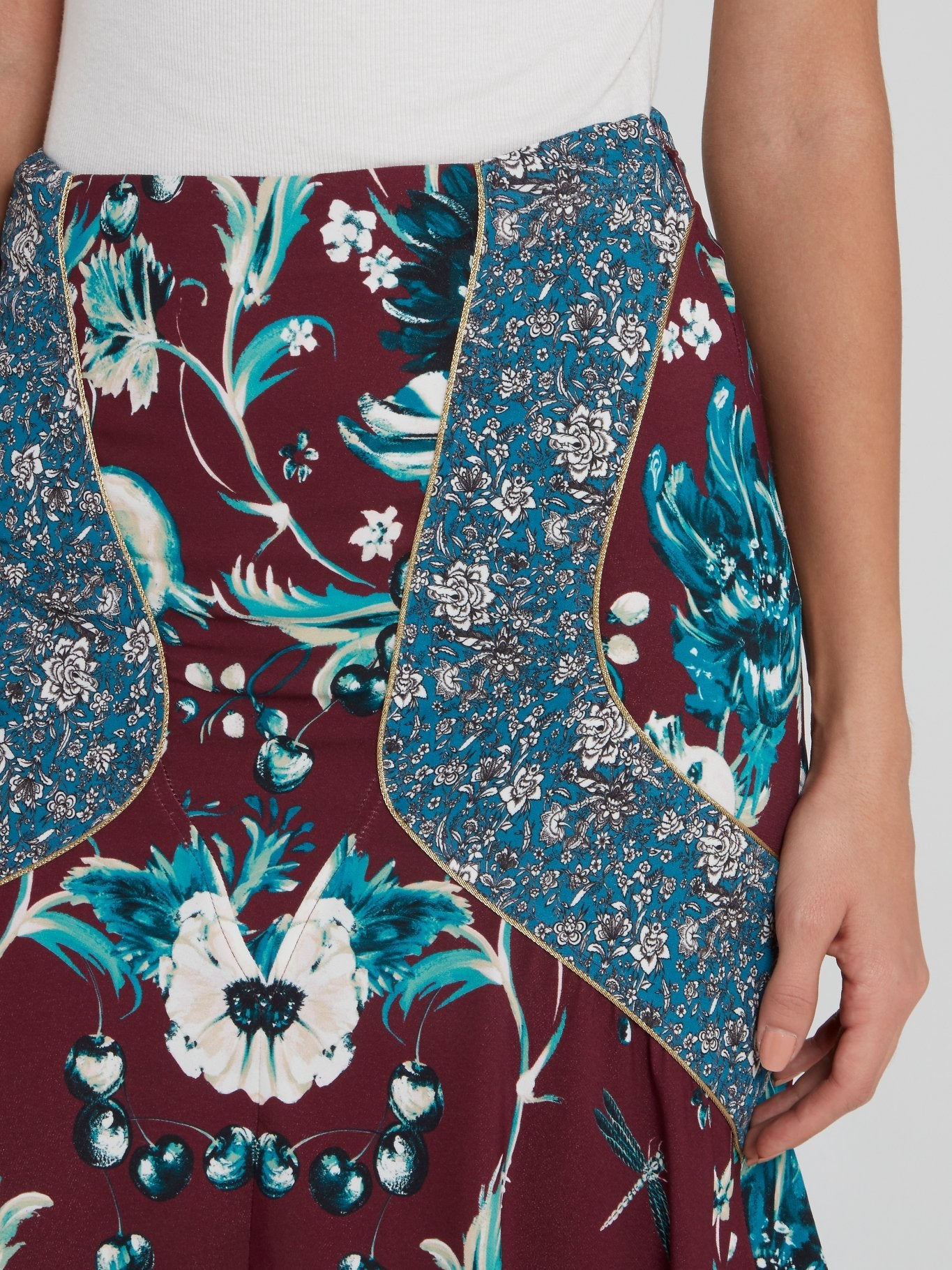 Юбка-мини с цветочным принтом