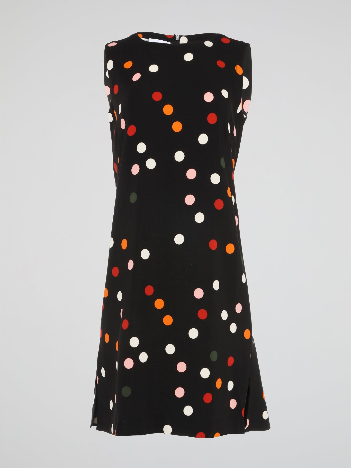 modern polka dot dress Akris Punto Sleeveless XL Polka Dot Shift Dress, Black/Cream, Women's, 8, Casual & Work Dresses Shift Dresses