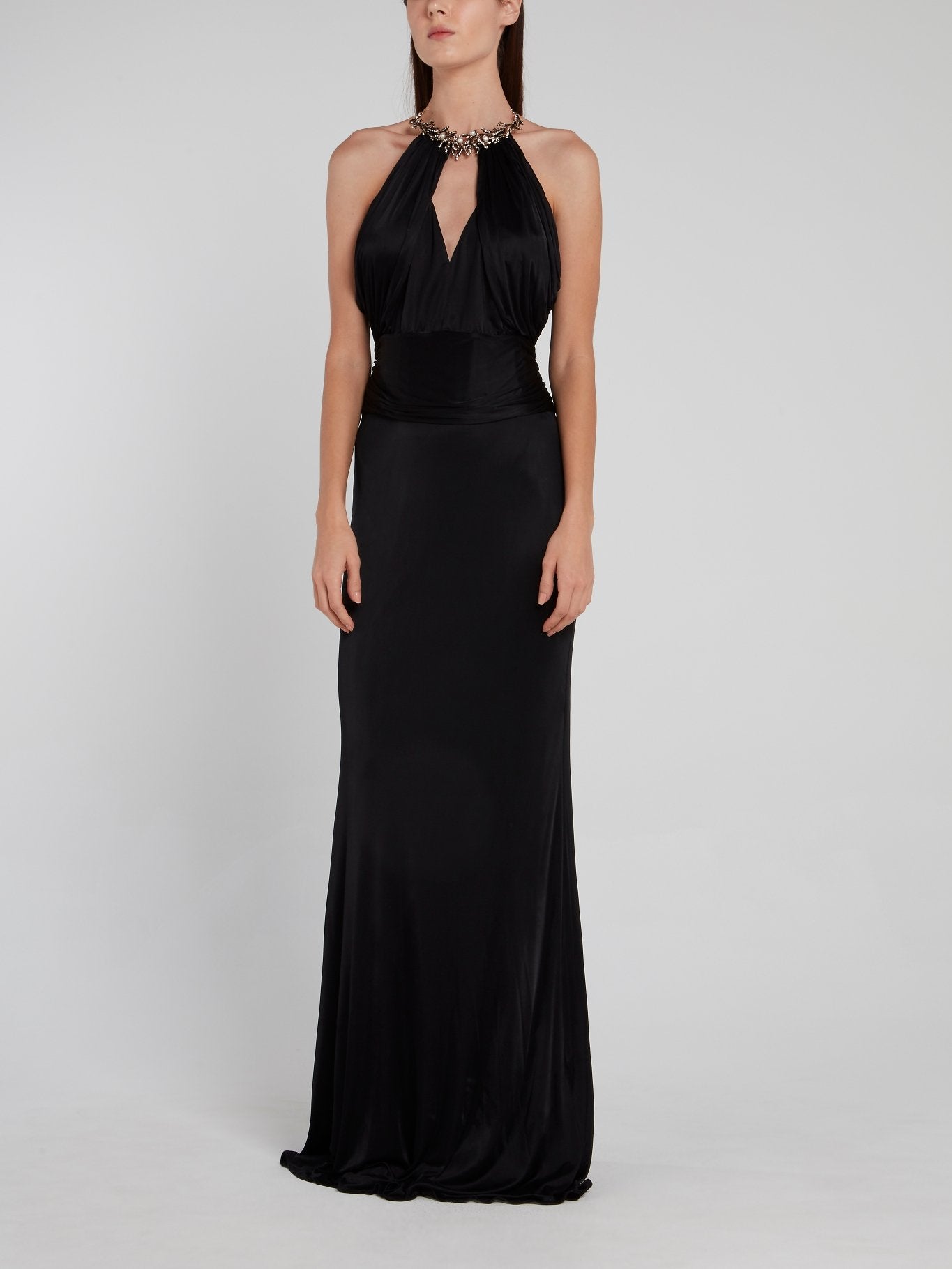 criss cross halter neck maxi dress London Times Apparel Criss Cross Halter Neck Maxi Dress 16 main image 1