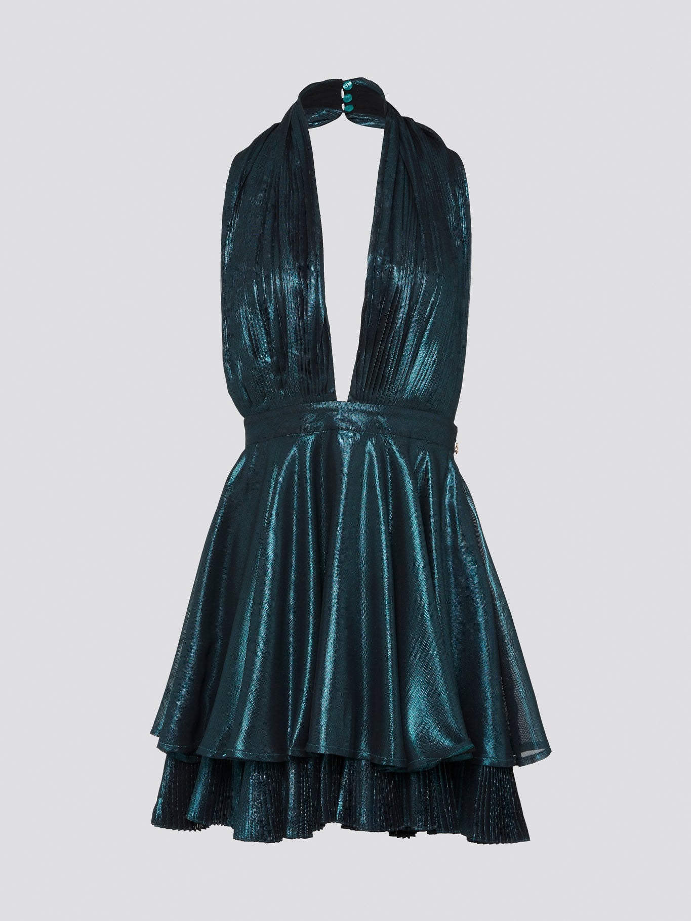 just cavalli metallic dress Metallic Halter Dress