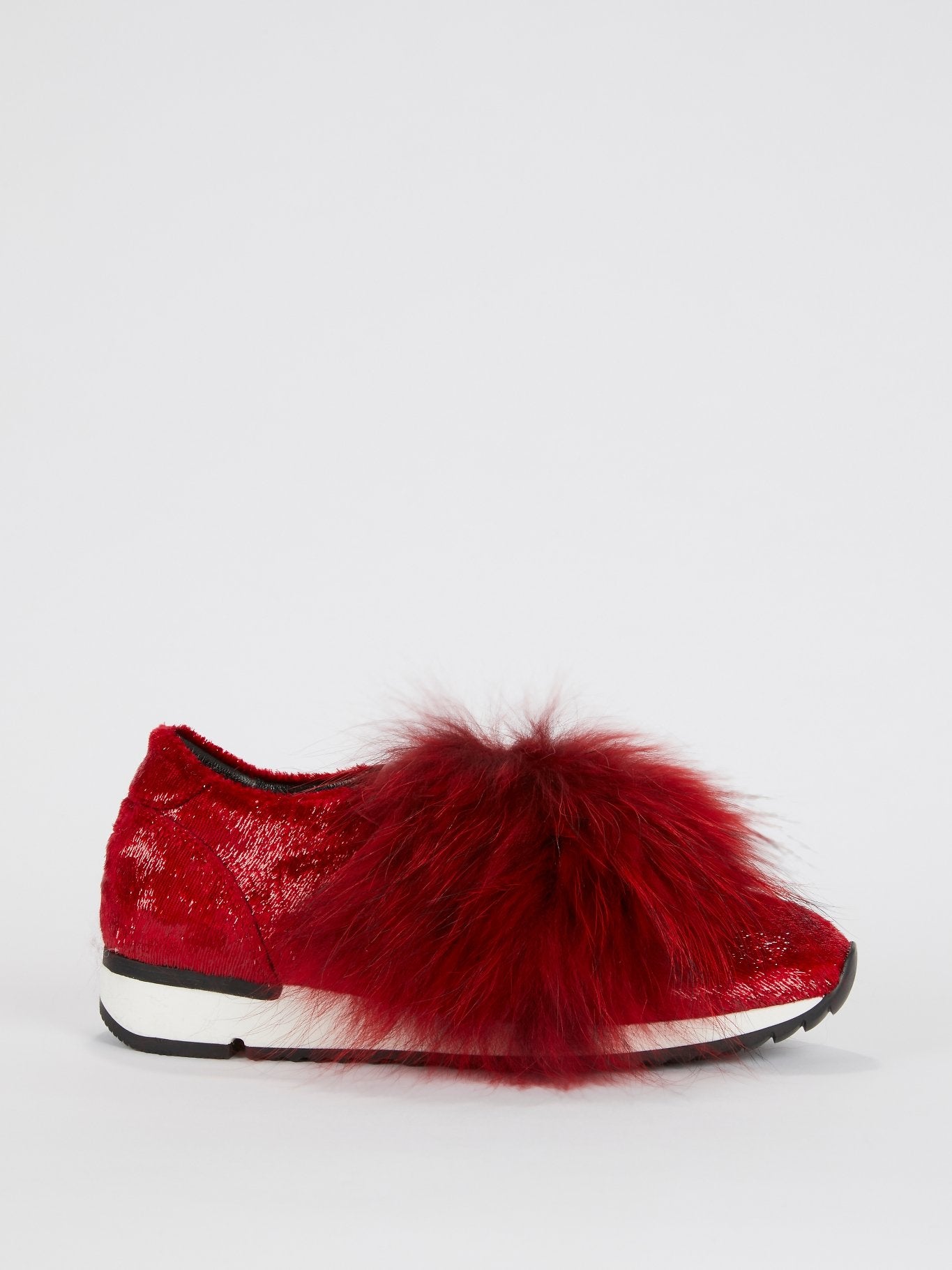 Jimmy choo fur orders sneakers