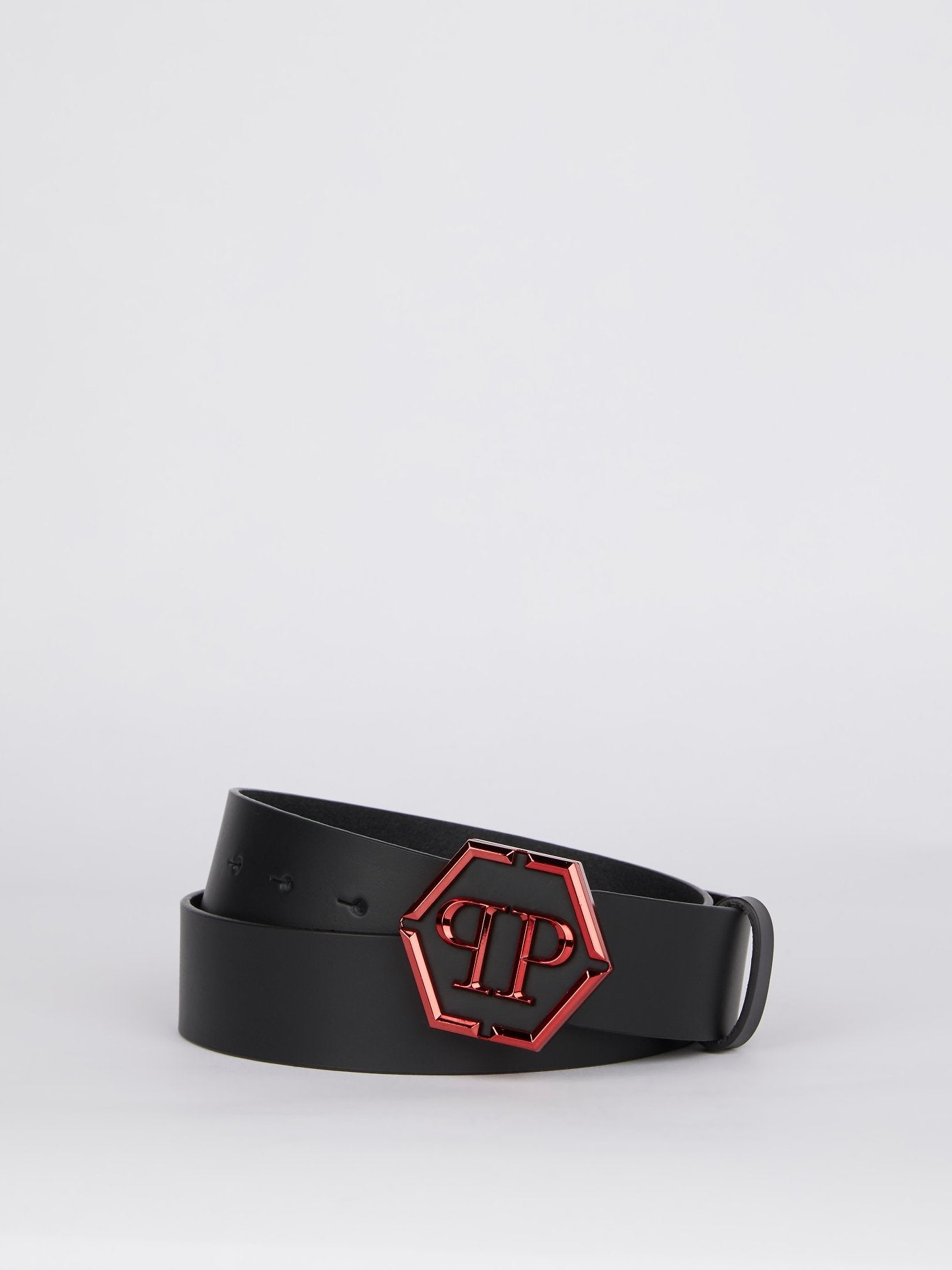 Red Logo Buckle Leather Belt – Maison-B-More Global Store