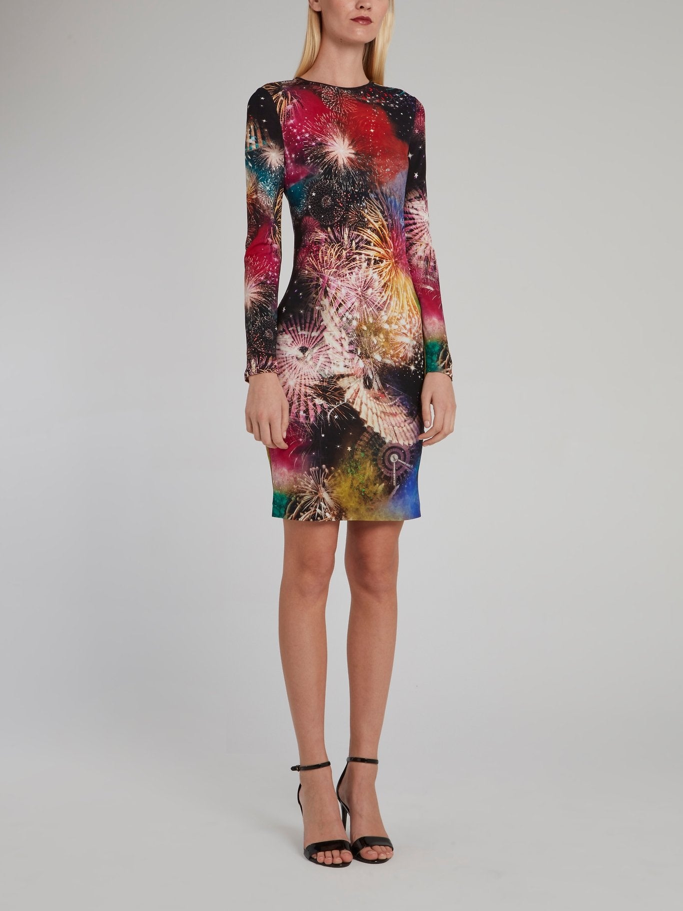Firework Print Long Sleeve Mini Dress – Maison-B-More Global Store