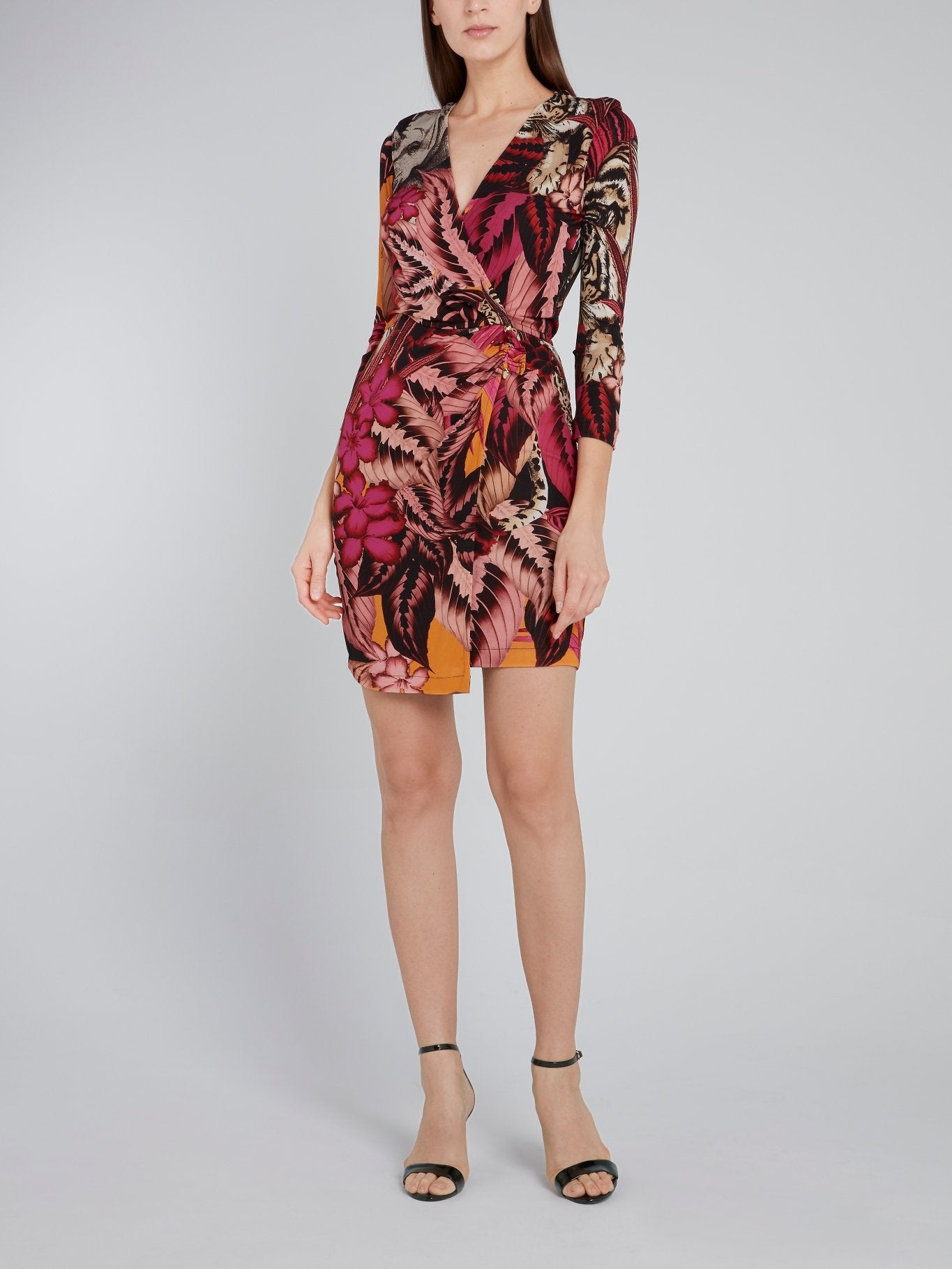 Just Cavalli Tropical-Print Dress Pink