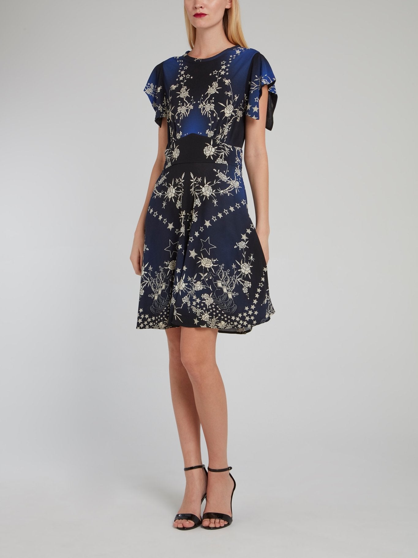 corsage mini dress Star Print Corsage Mini Dress