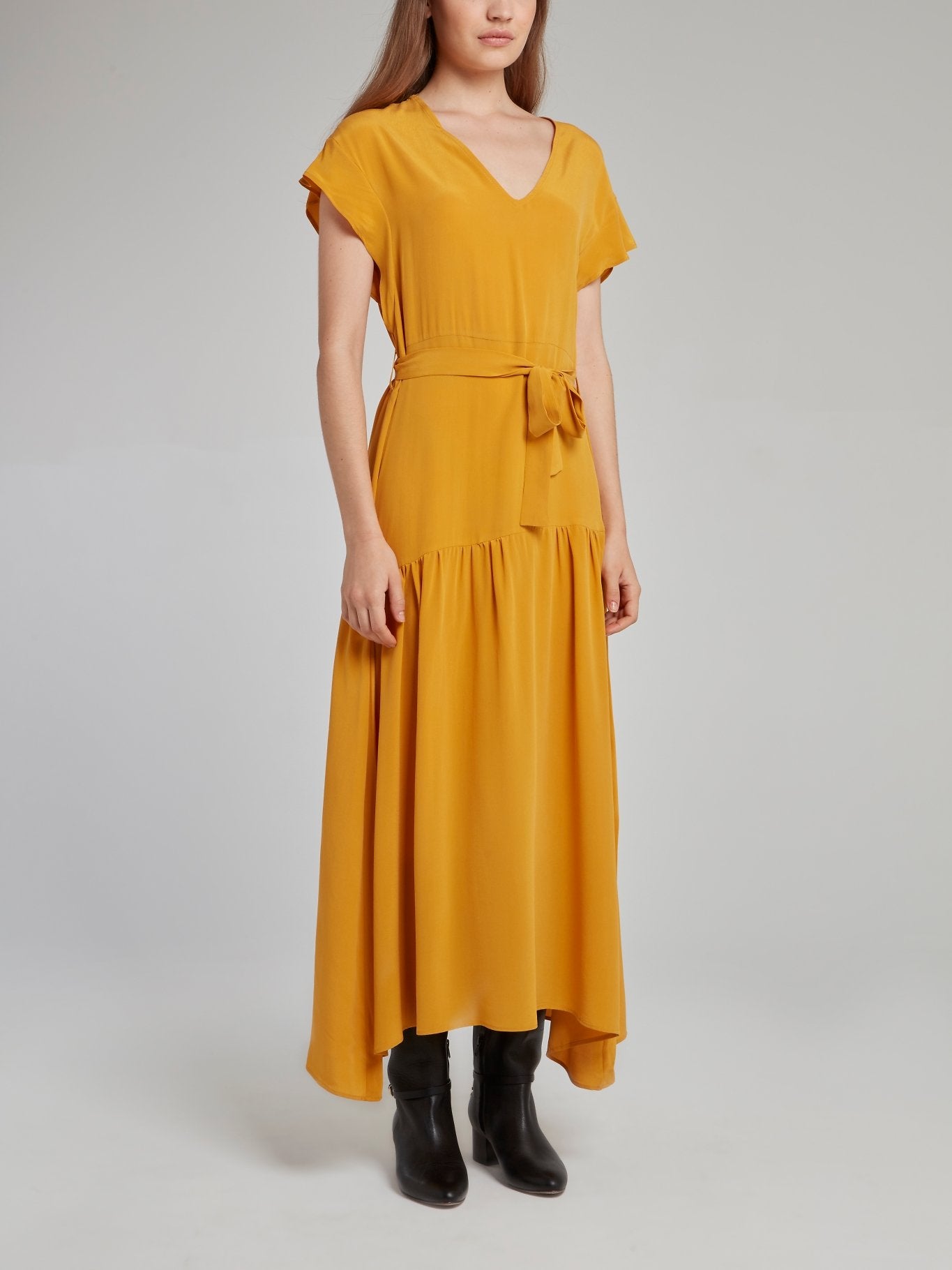 amber silk dress AMBER BIAS MAXI DRESS