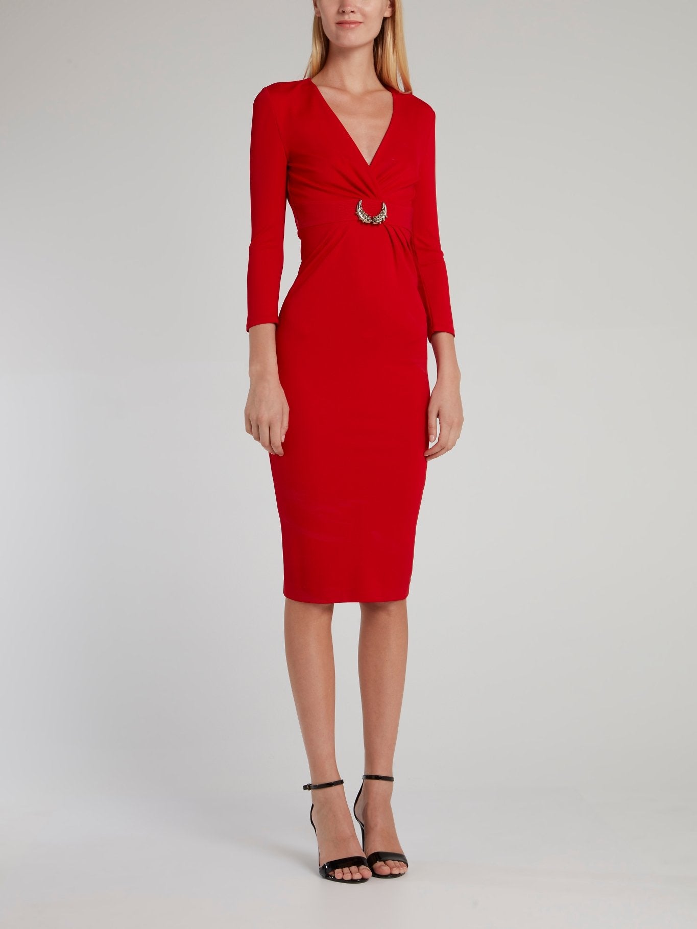 red embellished midi dress Split Hem Strapless Bandage Sweetheart, Sweetest Heart Midi Dress in Red, Size 2XS, For Cocktail