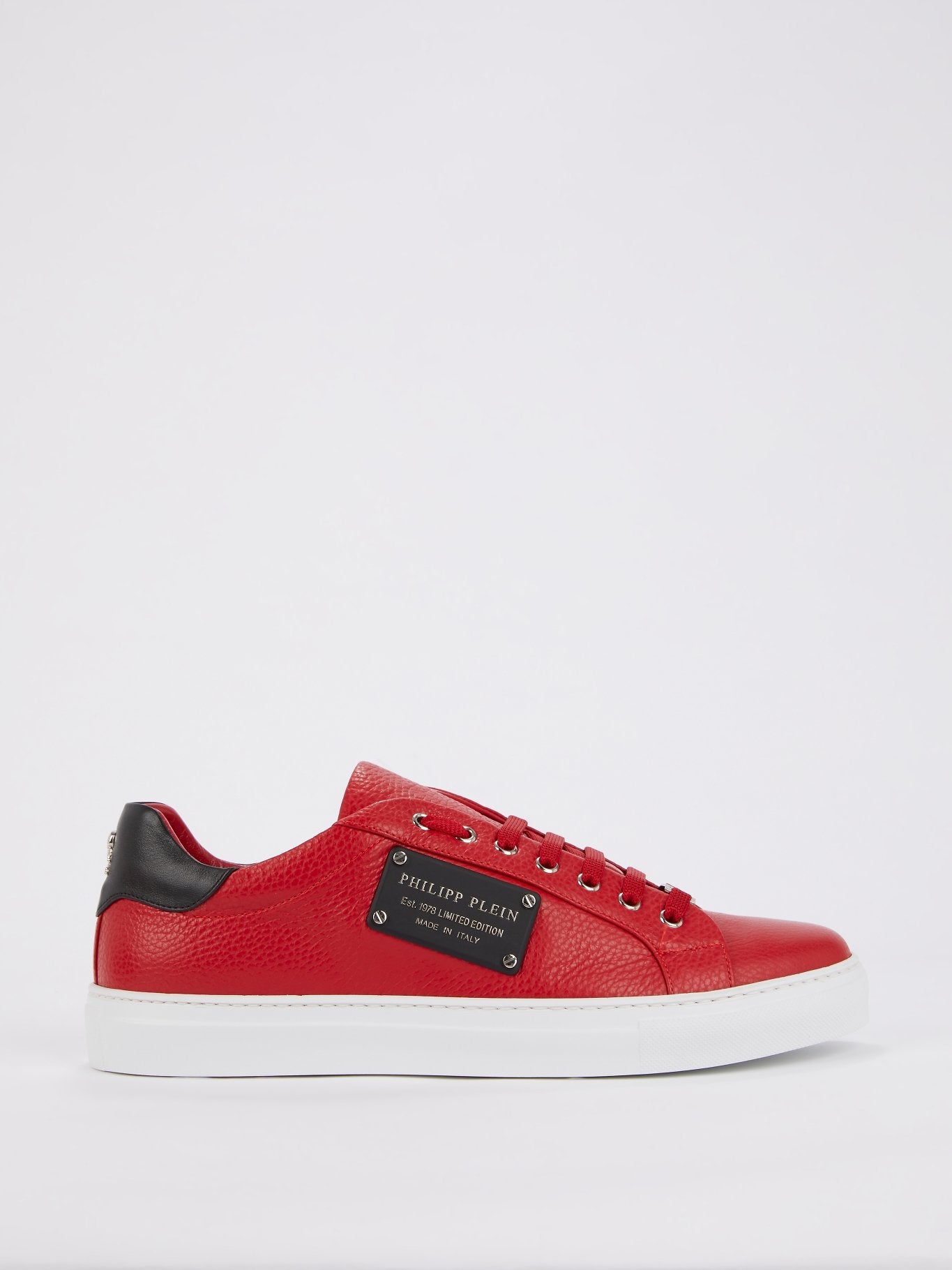 Red Low Top Leather Sneakers – Maison-B-More Global Store