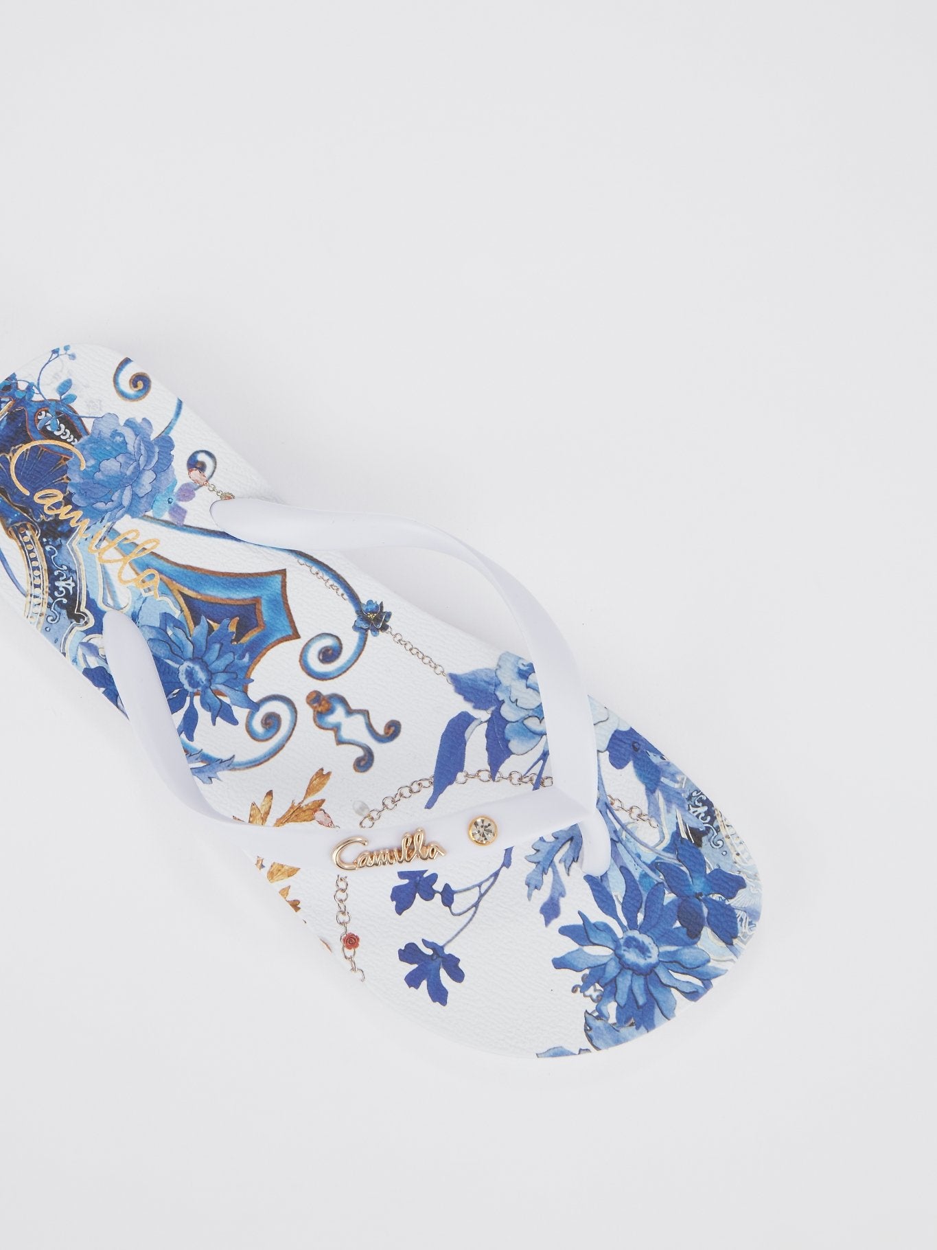 Шлепанцы с цветочным принтом