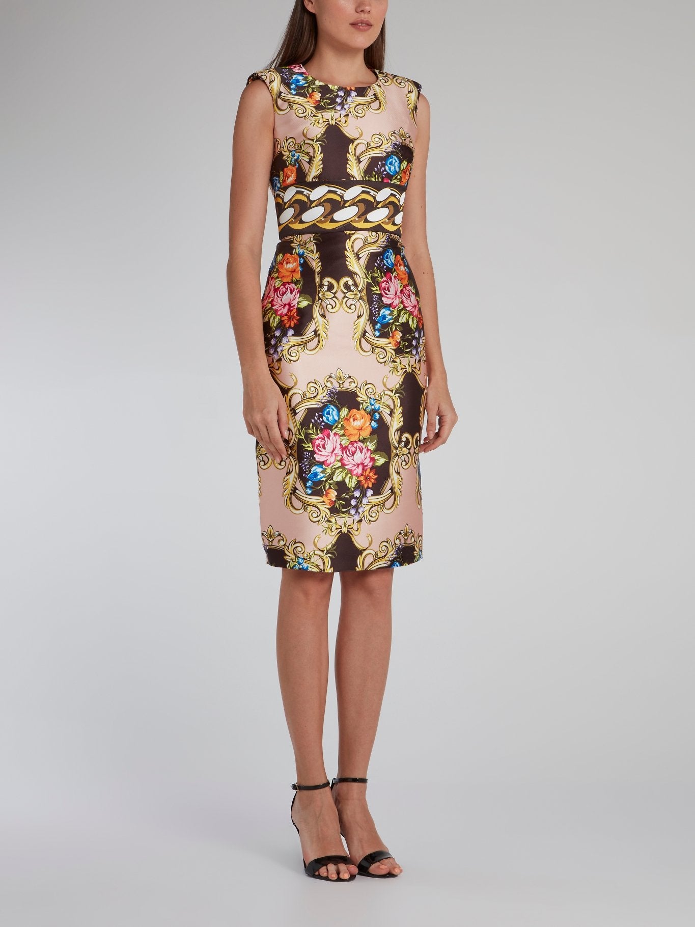 baroque print mini dress Marcobologna Floral Baroque Print Mini Dress 44 / Multicolour