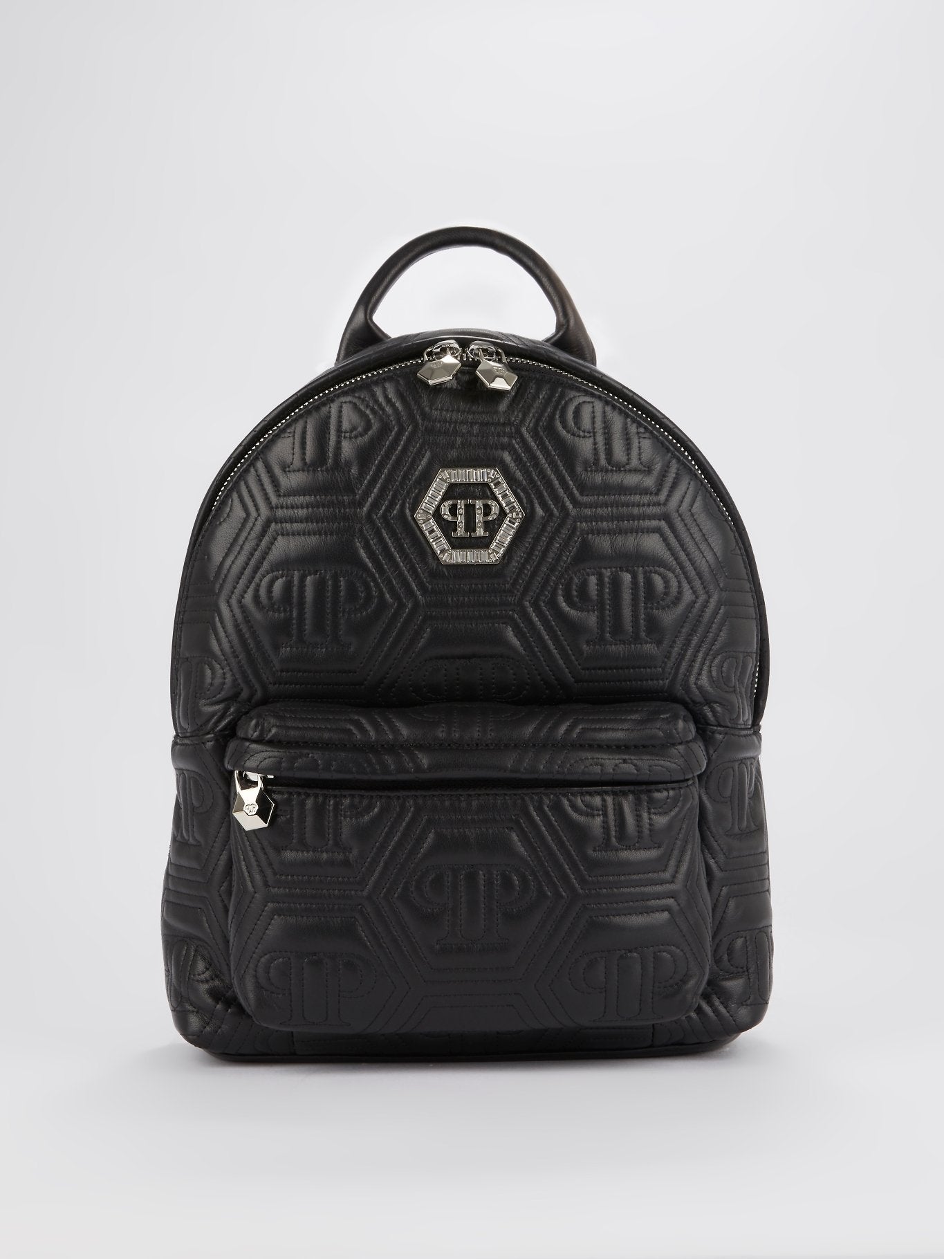 backpack monogram leather Philipp Plein Monogram Leather Backpack