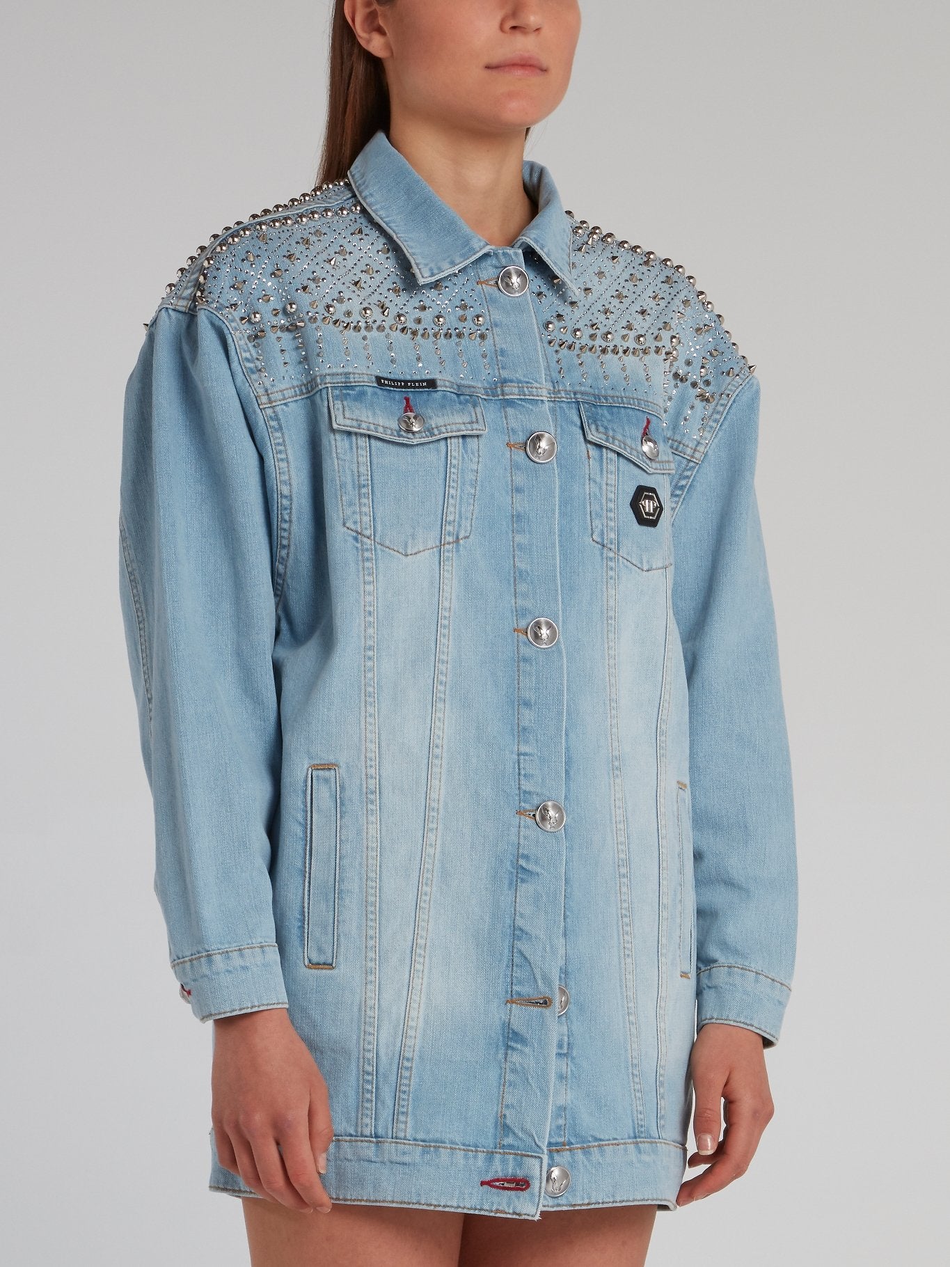 Gothic Plein Spike Studded Denim Jacket – Maison-B-More Global Store