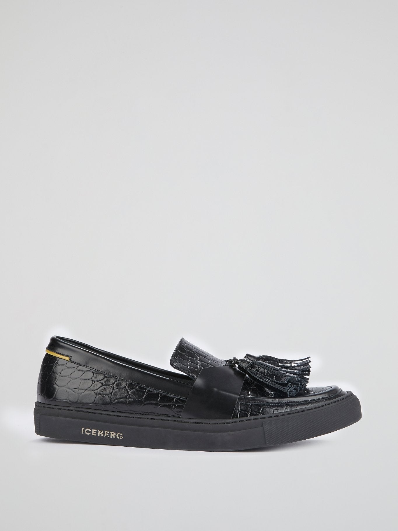 Black Crocodile Effect Tassel Loafers – Maison-B-More Global Store