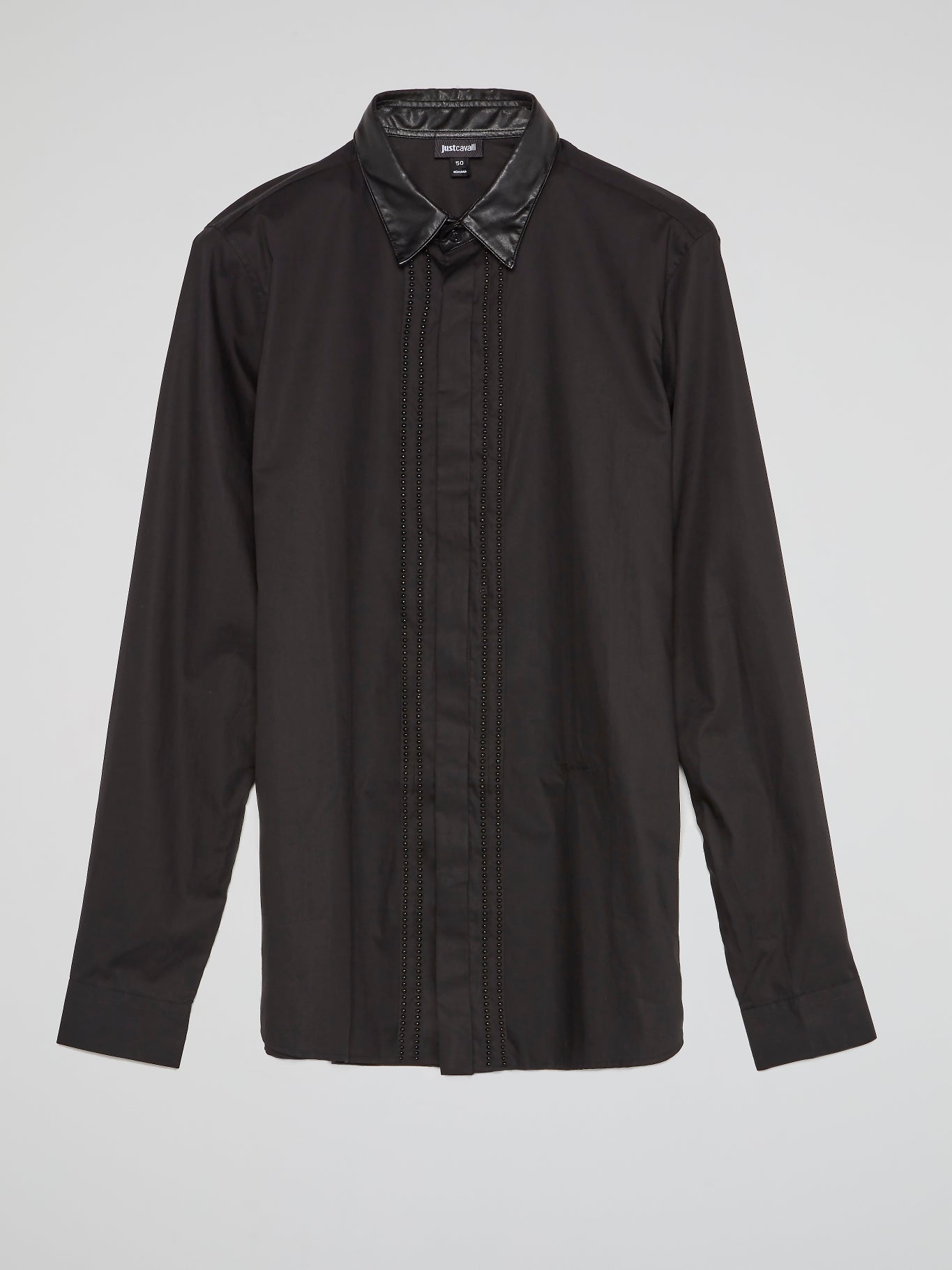 just cavalli dress shirt Mens Just Cavalli White Long Sleeve Button Down Dress Shirt W/ Sleeve Design 54