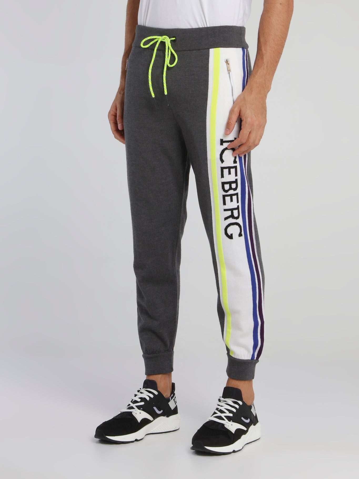 Grey Side Logo Drawstring Knitted Pants – Maison-B-More Global Store