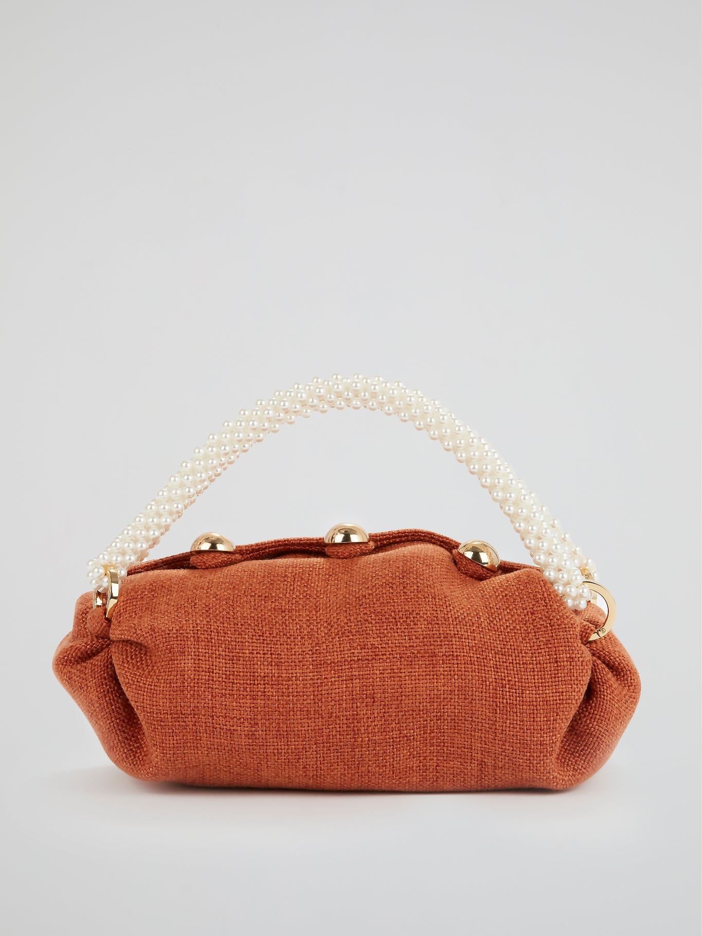 Orange Small Nino Pearl Beaded Handle Tote Bag – Maison-B-More