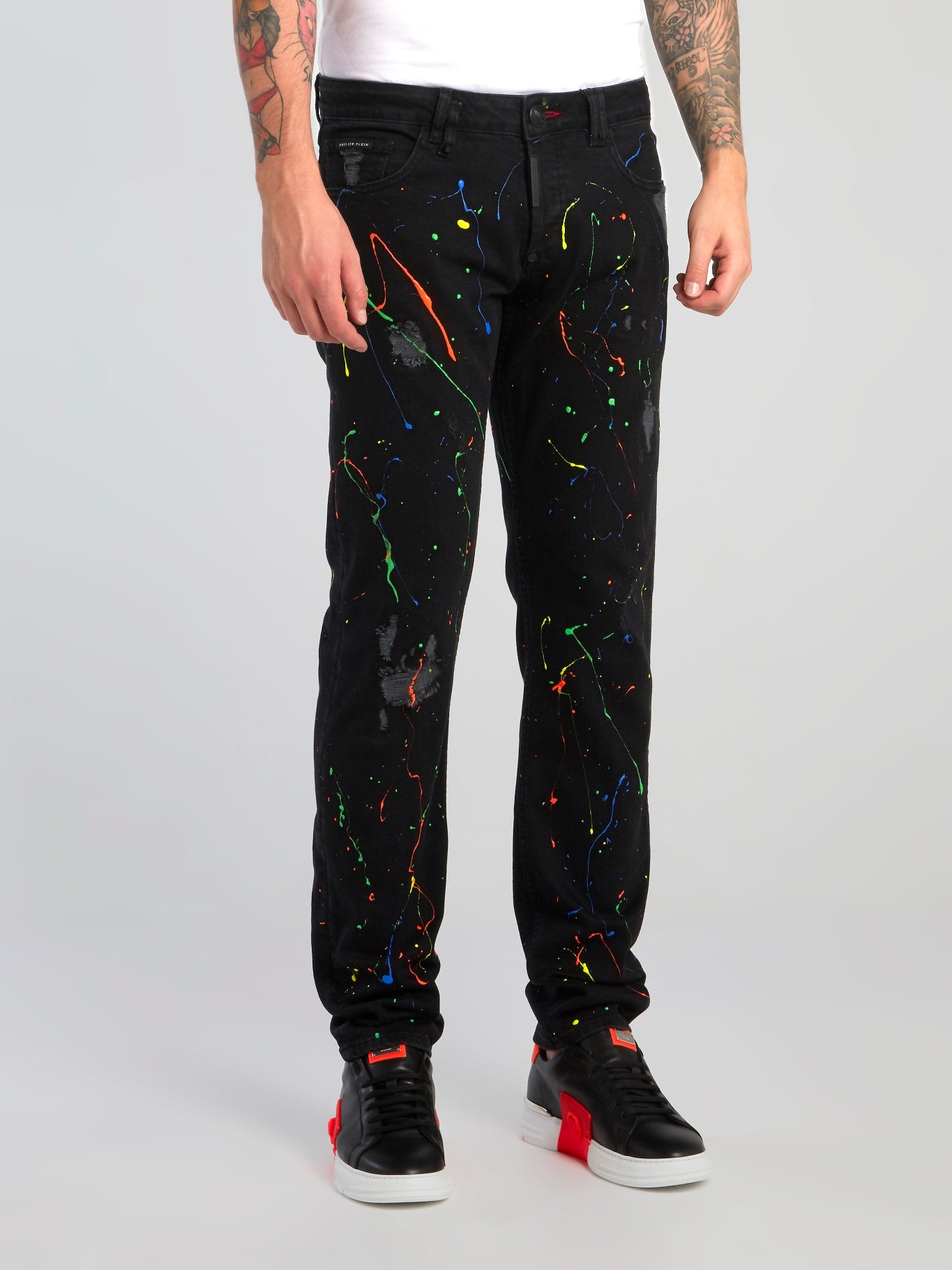 Black Jeans Paint Splatter Jeans Slim Black Paint Splatter