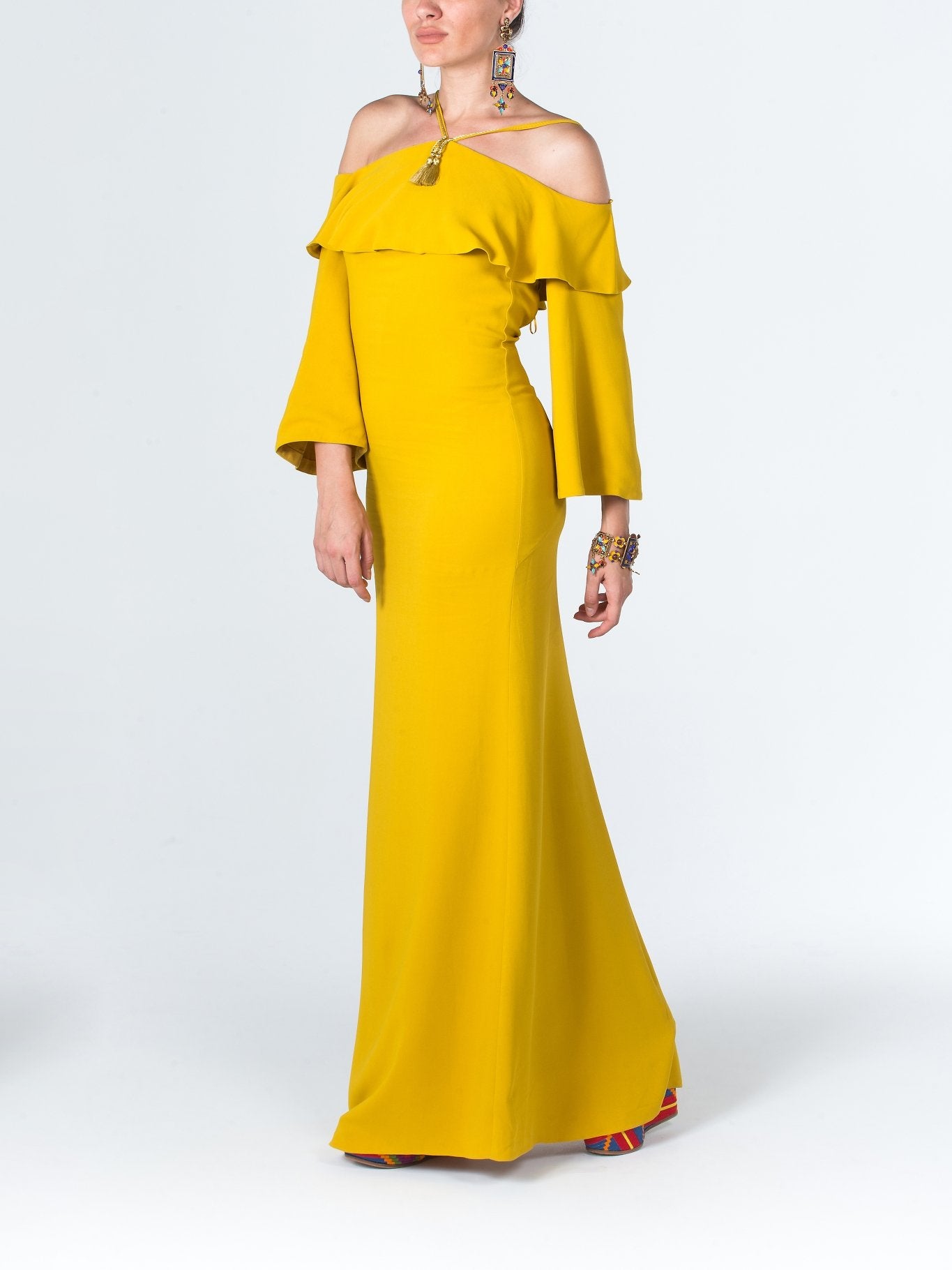 Off-The-Shoulder Halter Dress Off-The-Shoulder Halter Dress