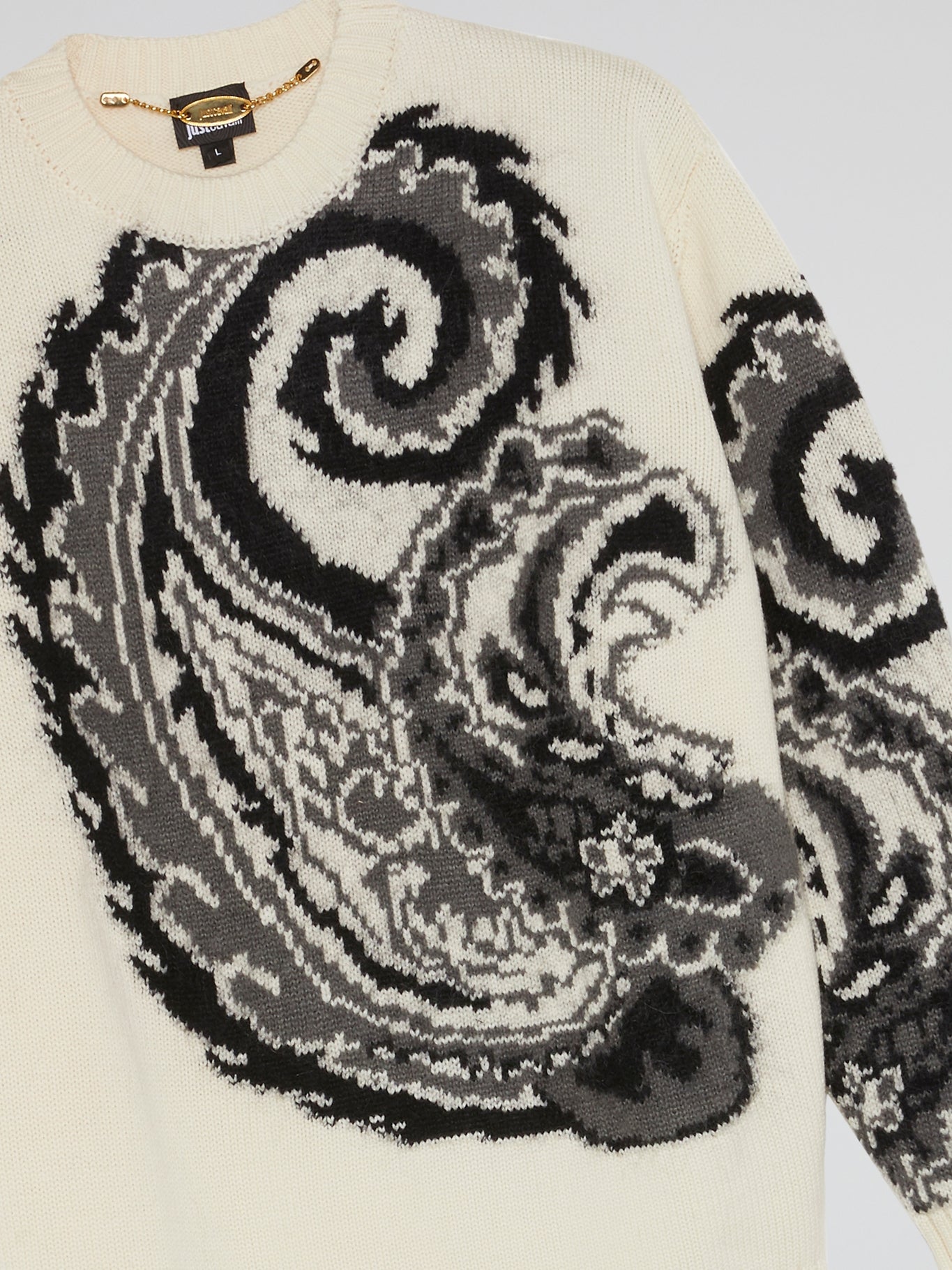 Paisley Print Knitted Sweater