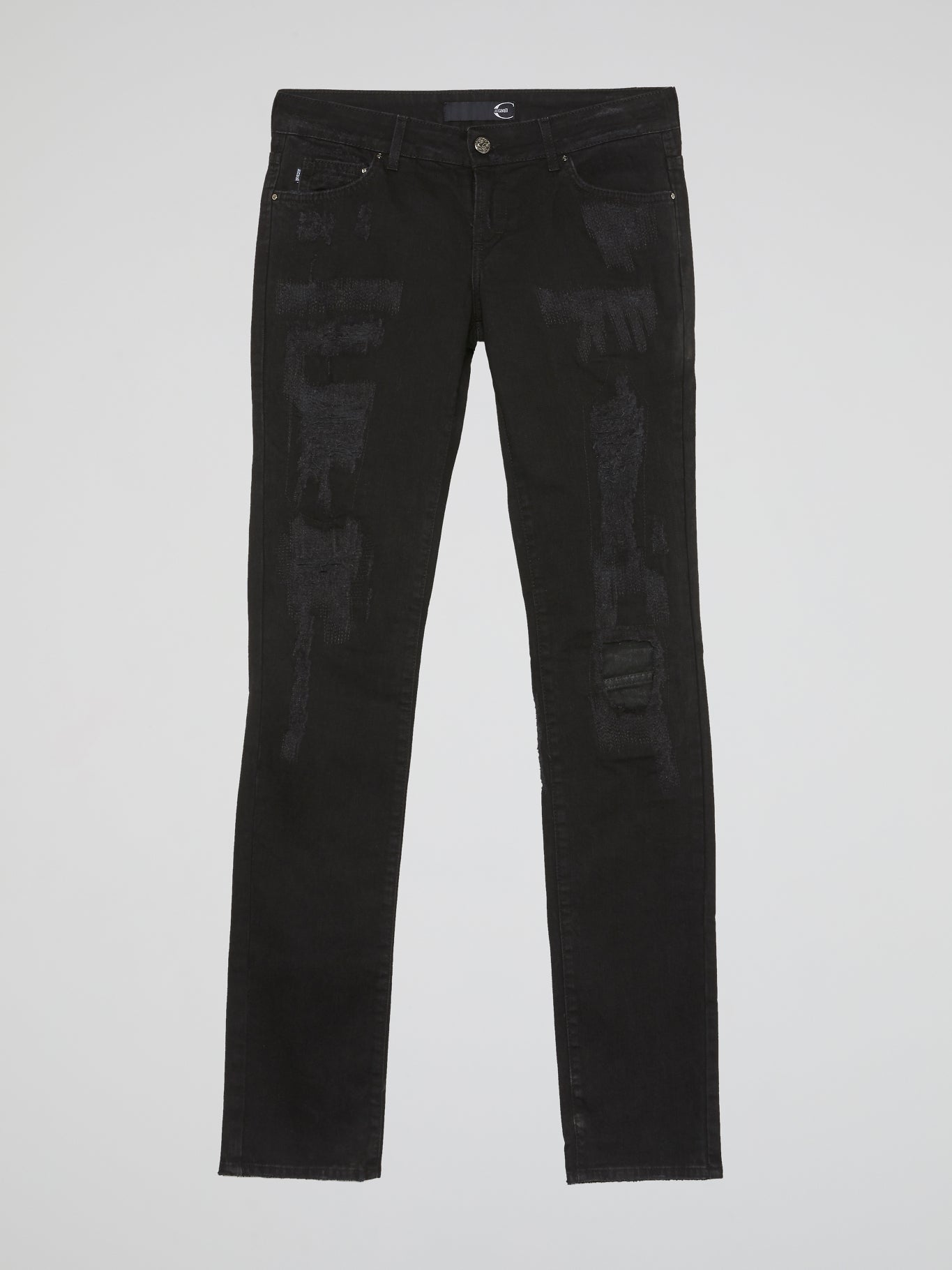 H&m black fashion ripped skinny jeans