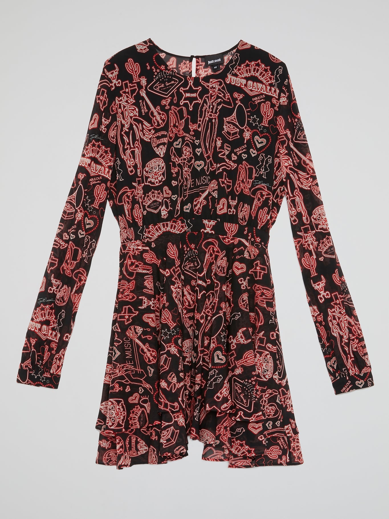 Neon Sign Print Mini Dress – Maison-B-More Global Store