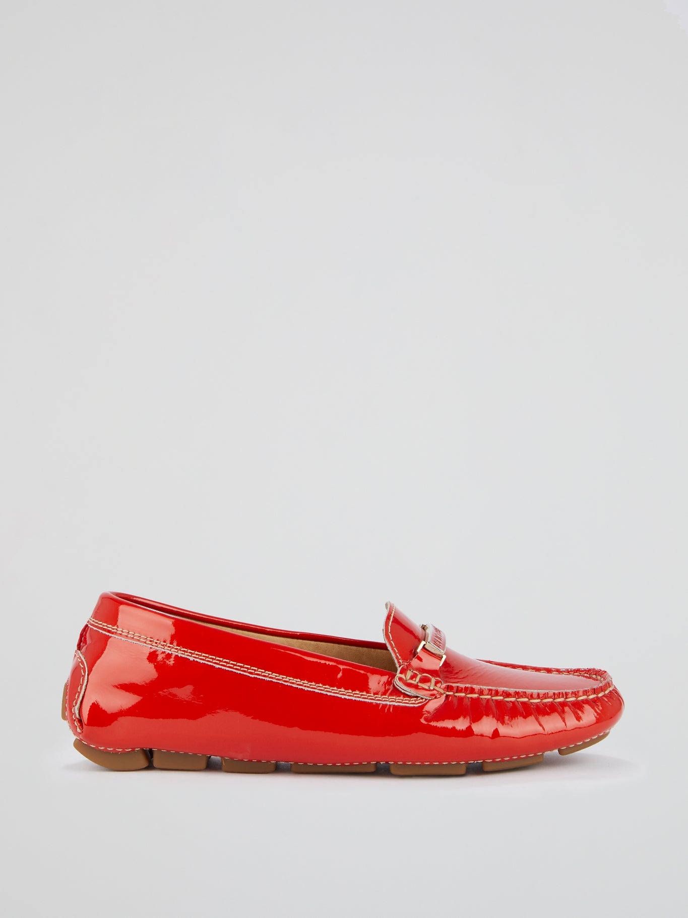 Red Patent Leather Loafers Maison B More Global Store 3308