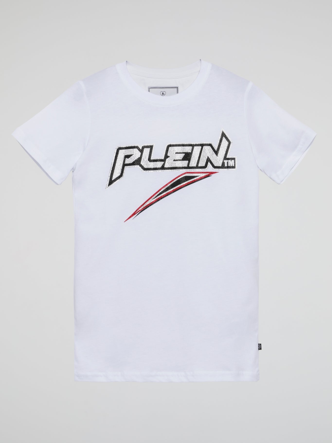 Shop Philipp Plein White Embroidered Plein Logo T-Shirt