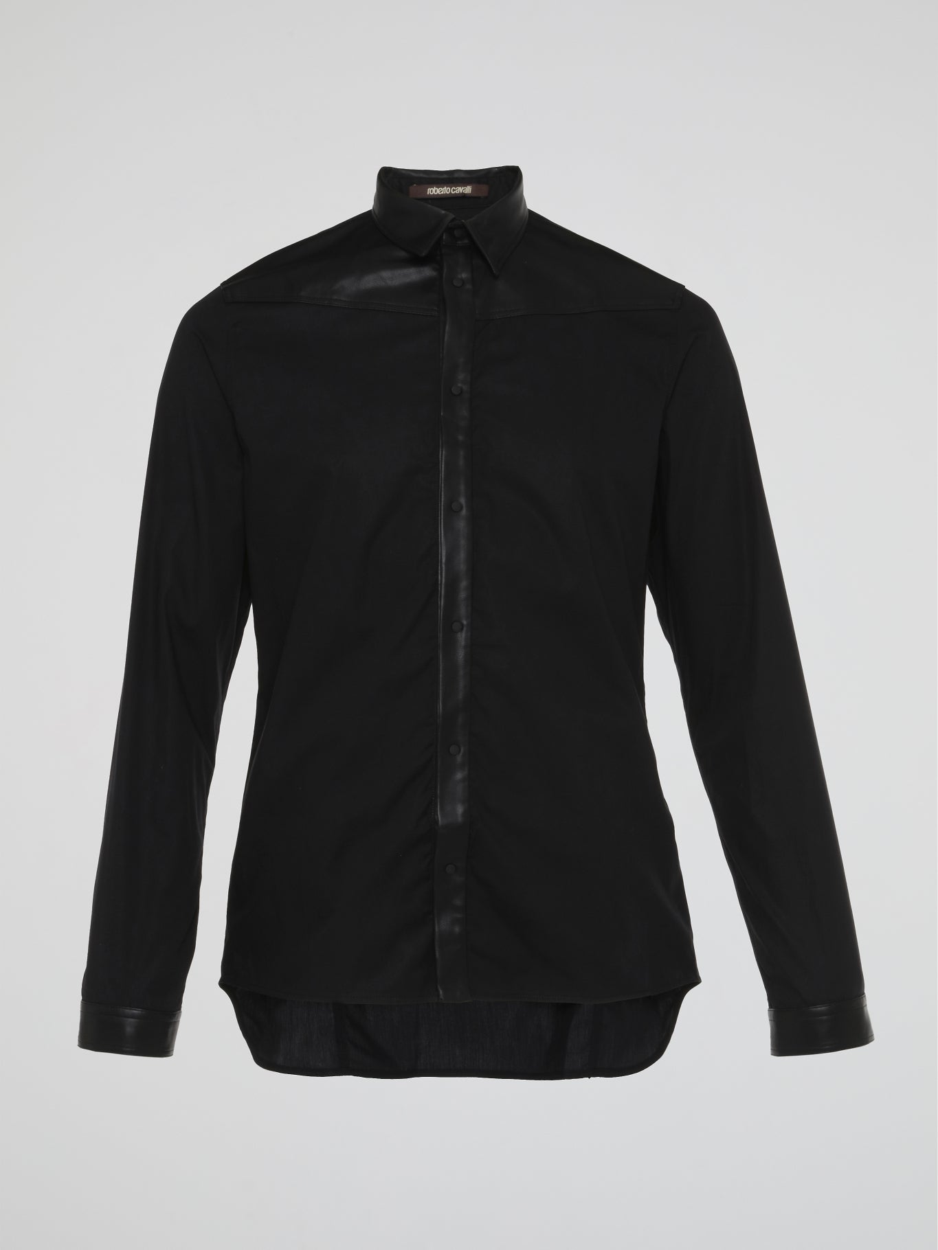 roberto cavalli dress shirt Roberto Cavalli White Cotton Shirt With Monogram Rc
