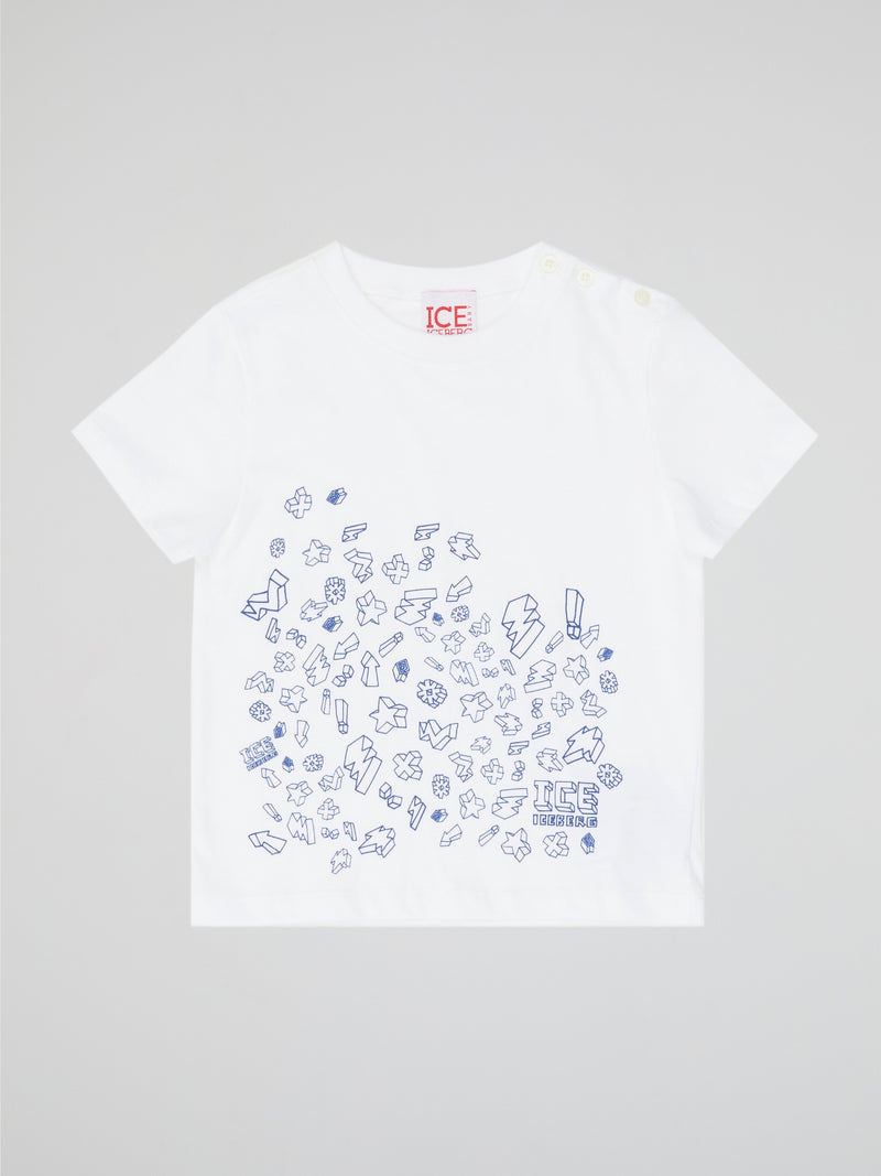 White Sketch Graphic Tee