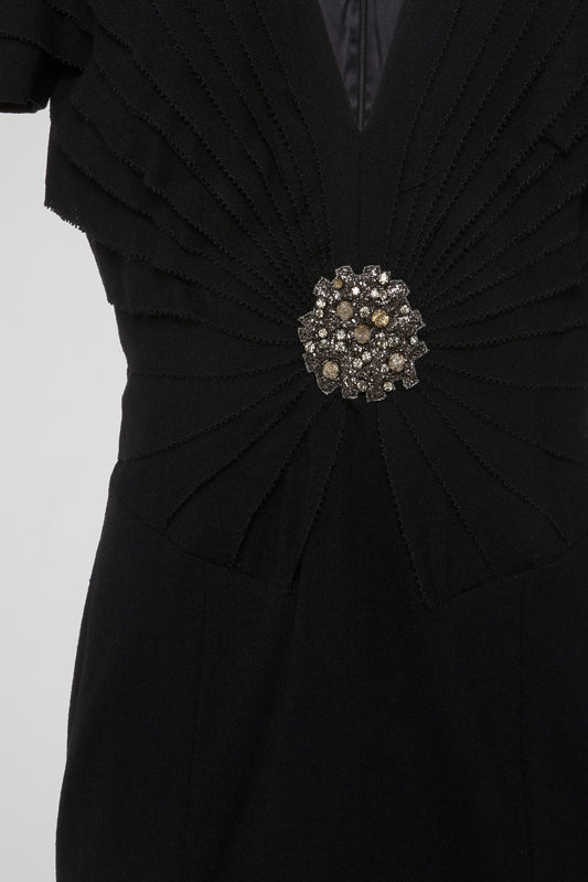 Black Radiance Embellished Dress