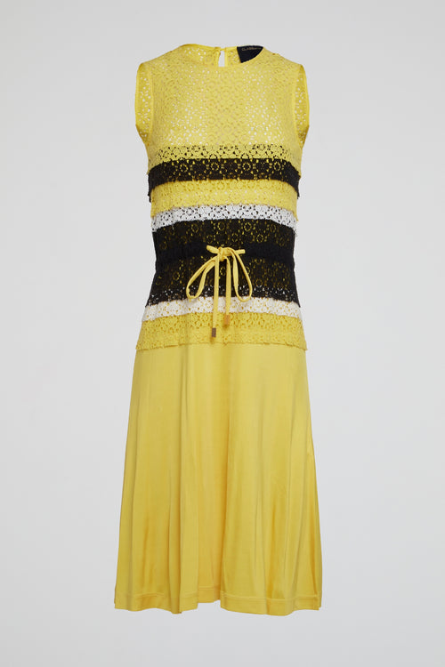 yellow lace sleeveless dress SWAN SLIP LACE YELLOW MAXI DRESS | CULT MIA