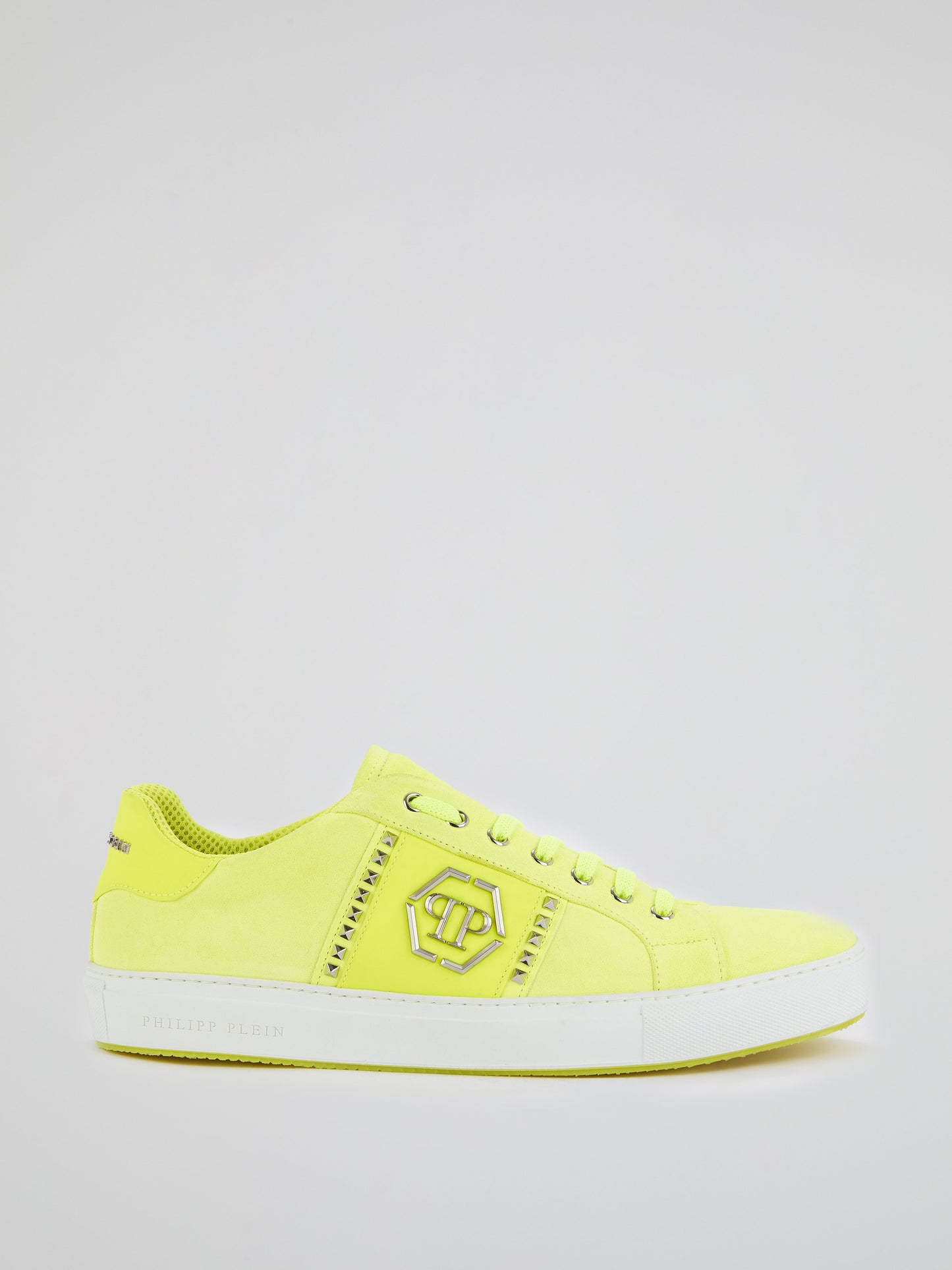 Chartreuse Low Top Suede Trainers