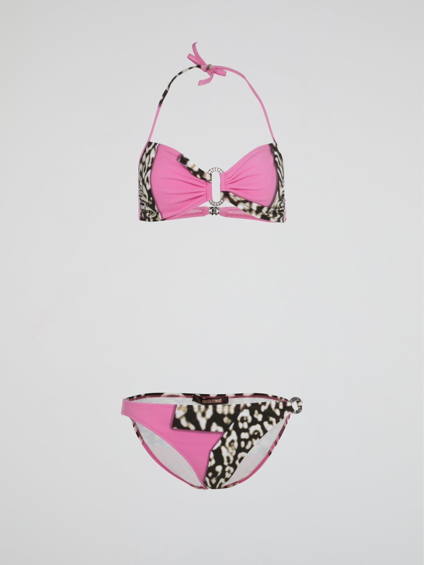 Pink Leopard Print Bikini Set