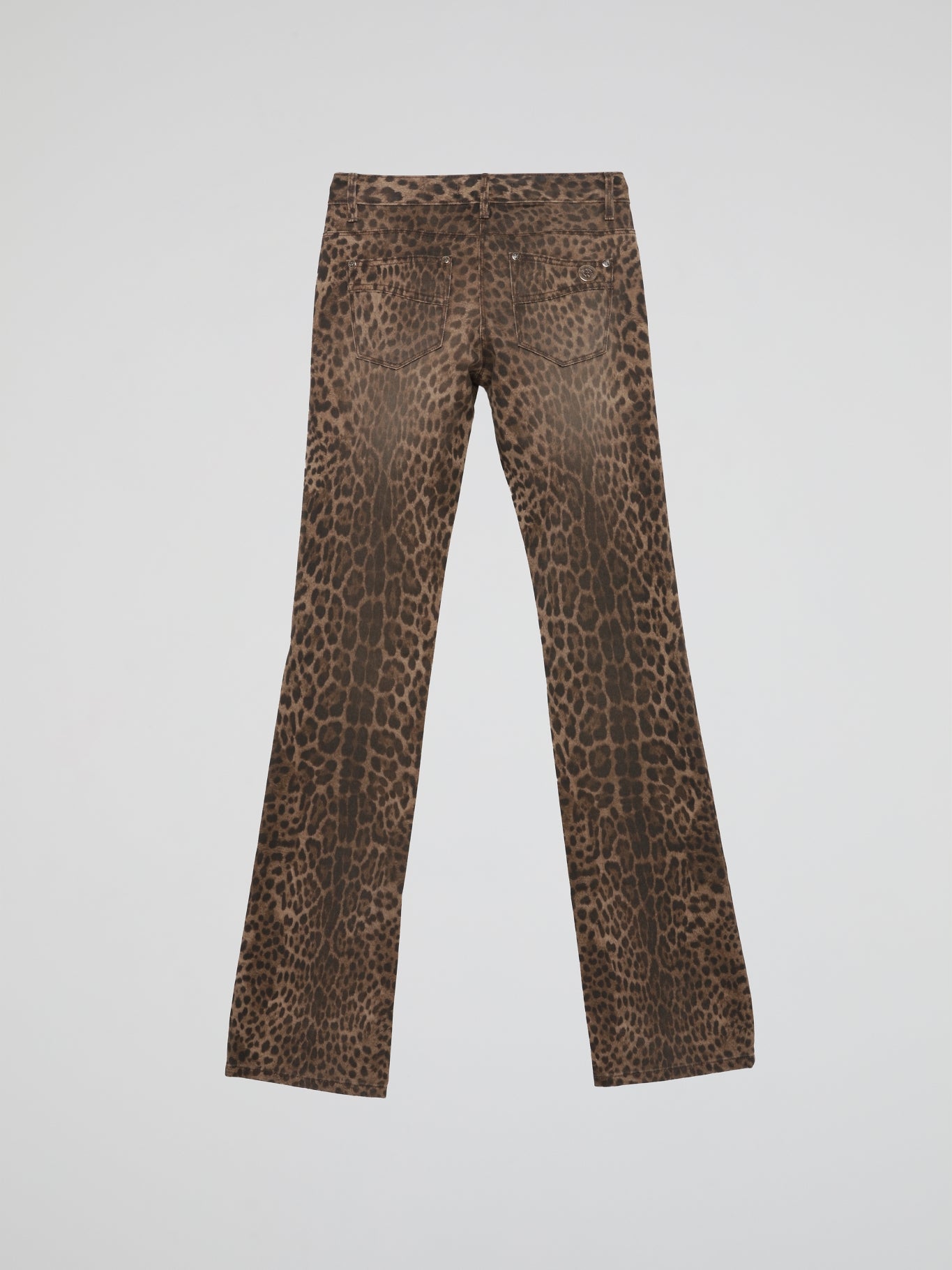 Leopard Print Bootcut Trousers