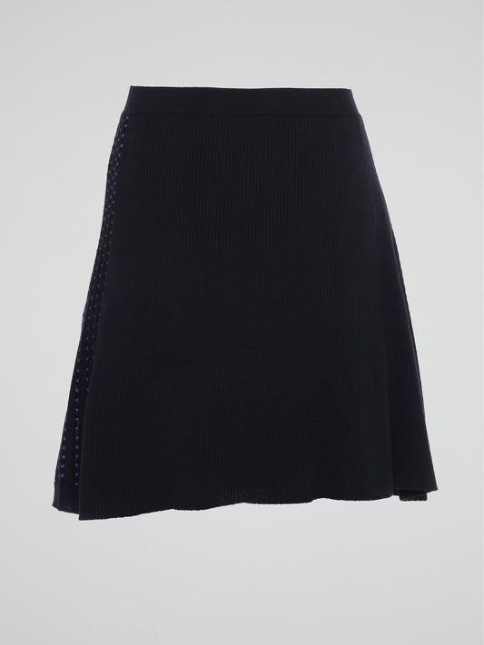 Black Beaded Mini Skirt