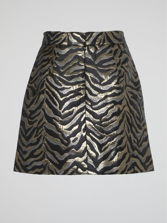 Animal Print Pencil Cut Skirt