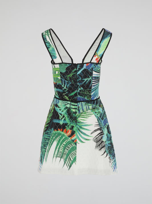 Tropical Print Mini Dress