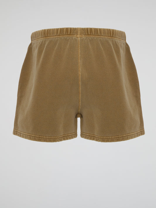 Brown Garment Dye Shorts