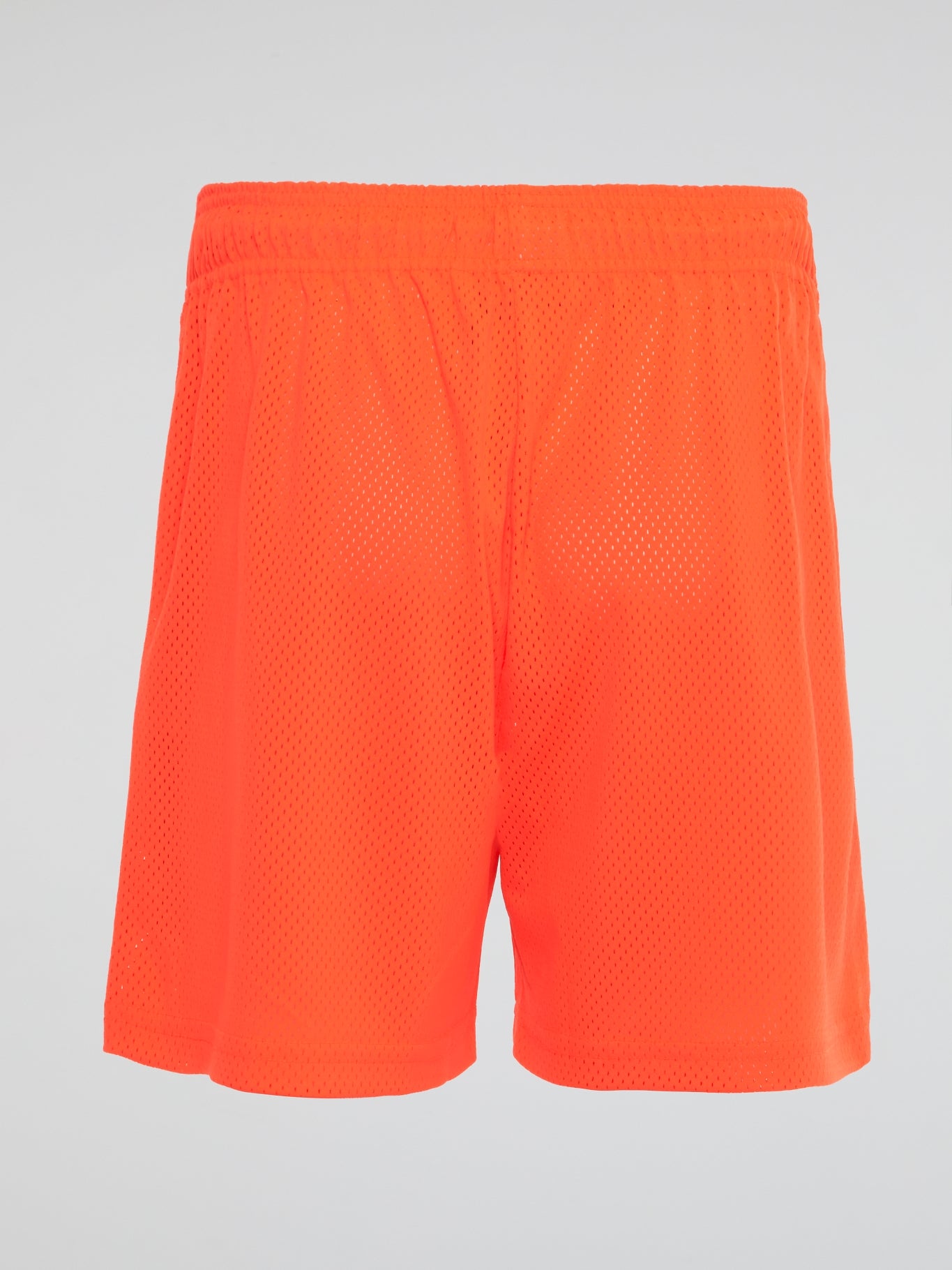 Orange Perforated Waistband Shorts