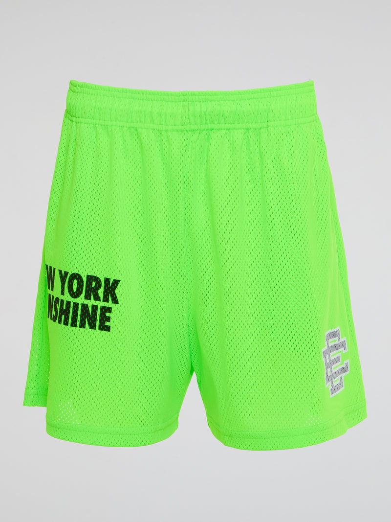 Neon Statement Perforated Shorts