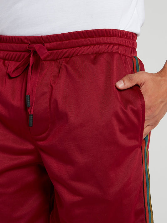 Red Side Stripe Active Shorts