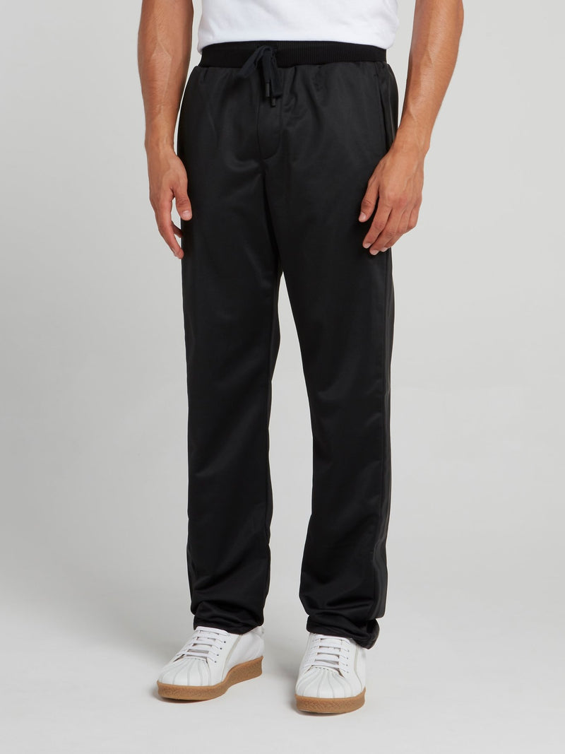 Black Side Stripe Active Trousers
