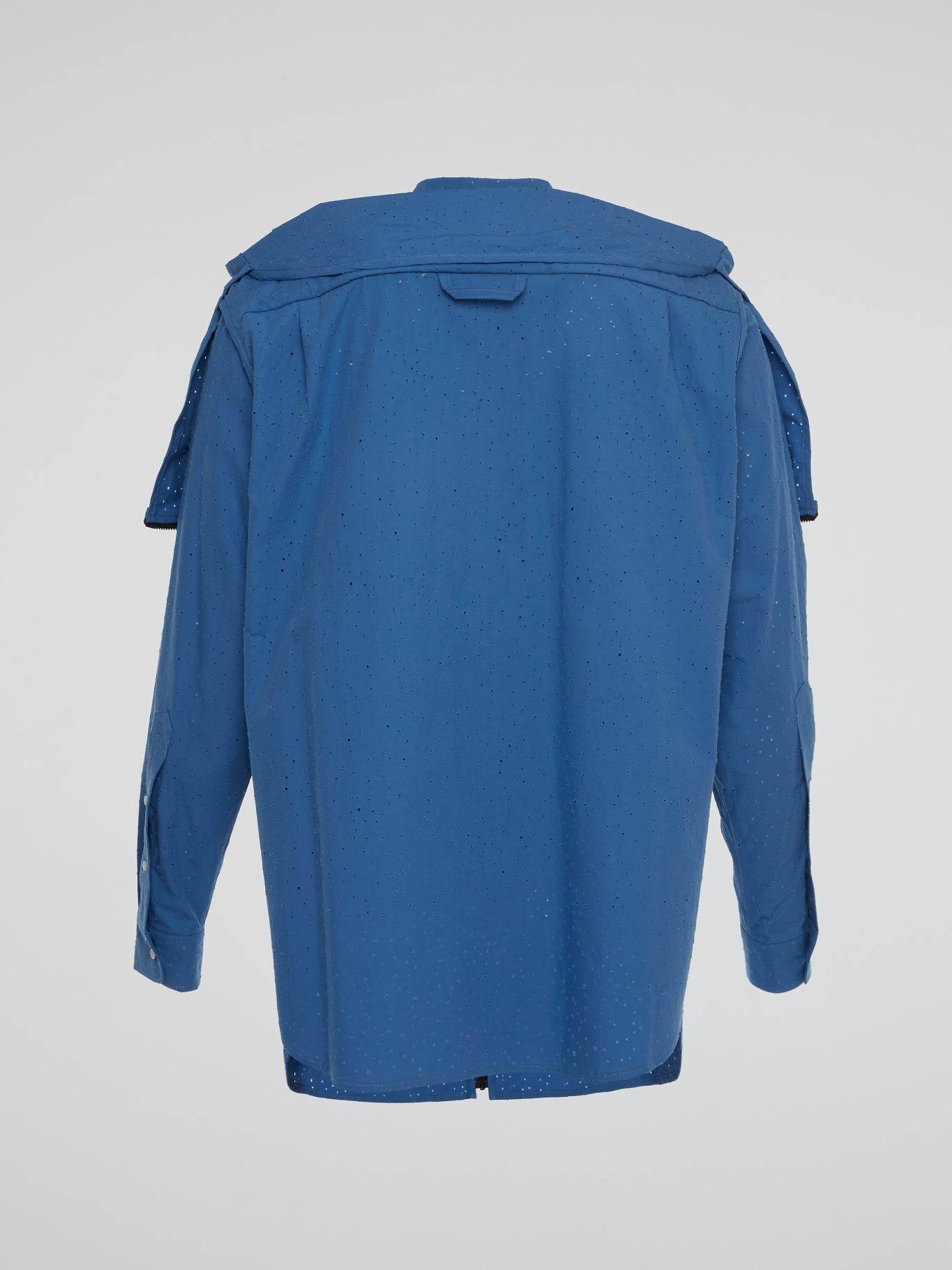 Blue Layered Perforated Shirt