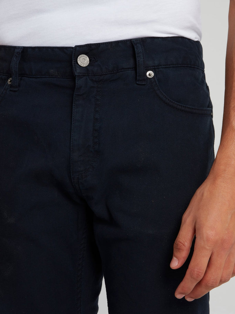 Navy Straight Cut Jeans