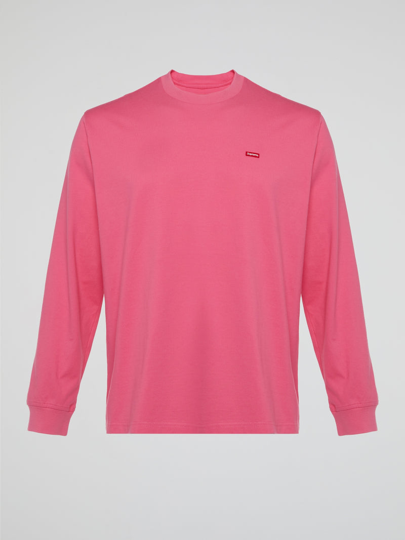 Pink Small Box Long Sleeve T-Shirt
