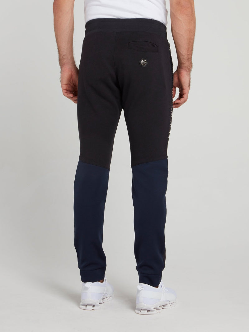 Navy Distressed Jogging Trousers