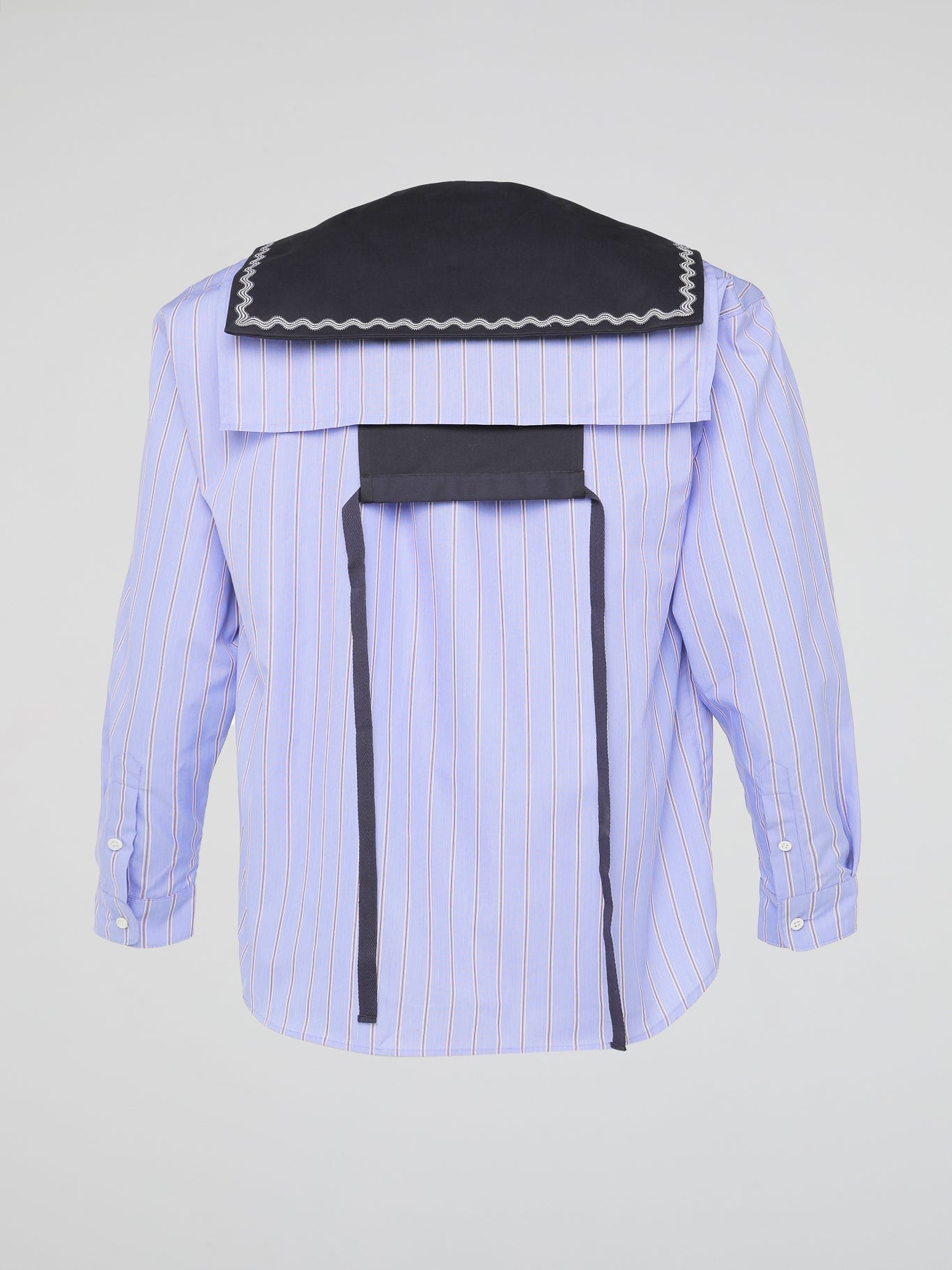 Blue Striped Poplin Sailor Shirt